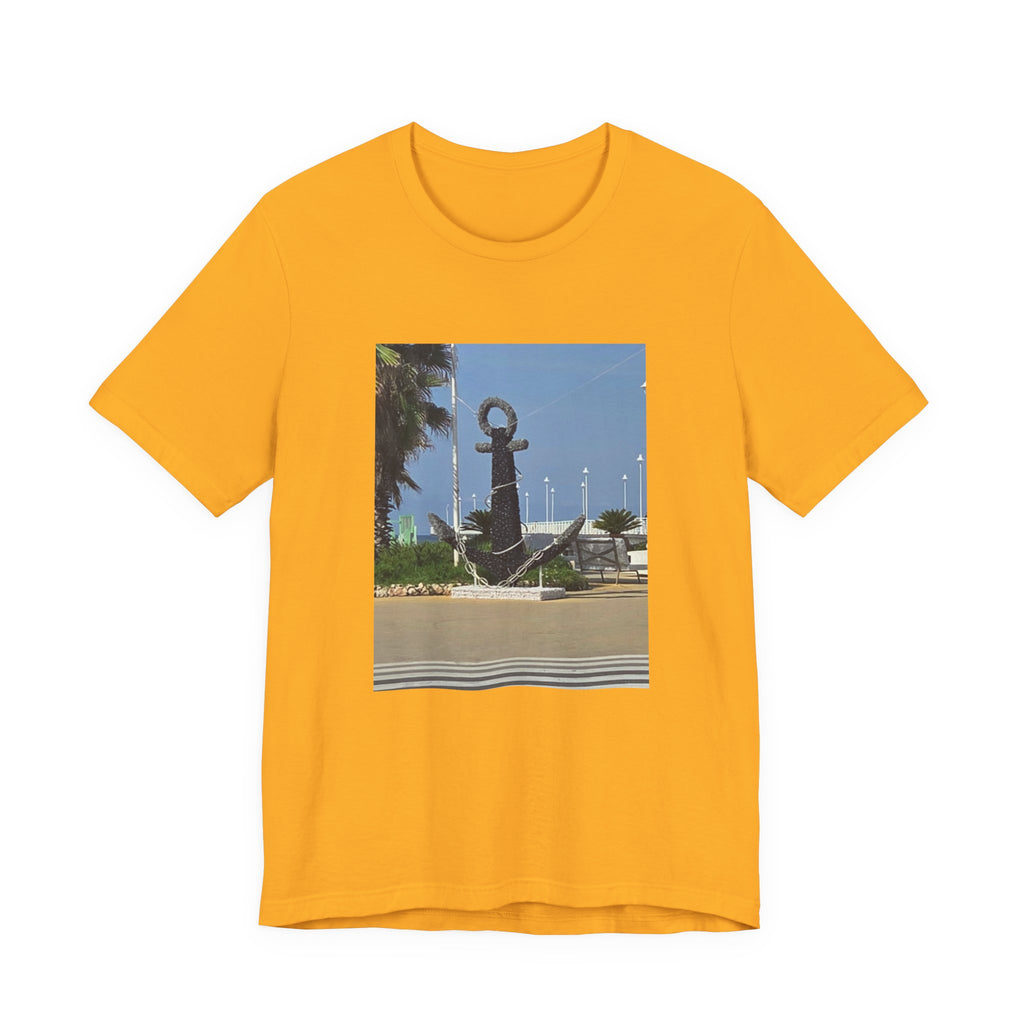 Anchor Statue Photo Tee — Coastal Nautical T-Shirt
