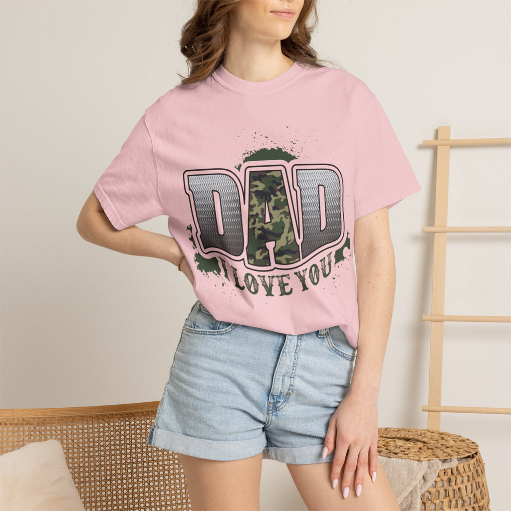 Dad I Love You Camo Graphic T-Shirt