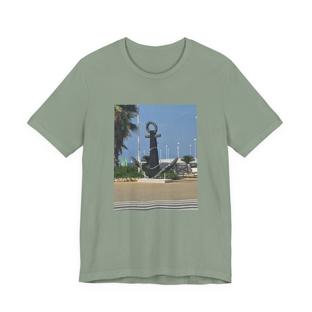 Anchor Statue Photo Tee — Coastal Nautical T-Shirt