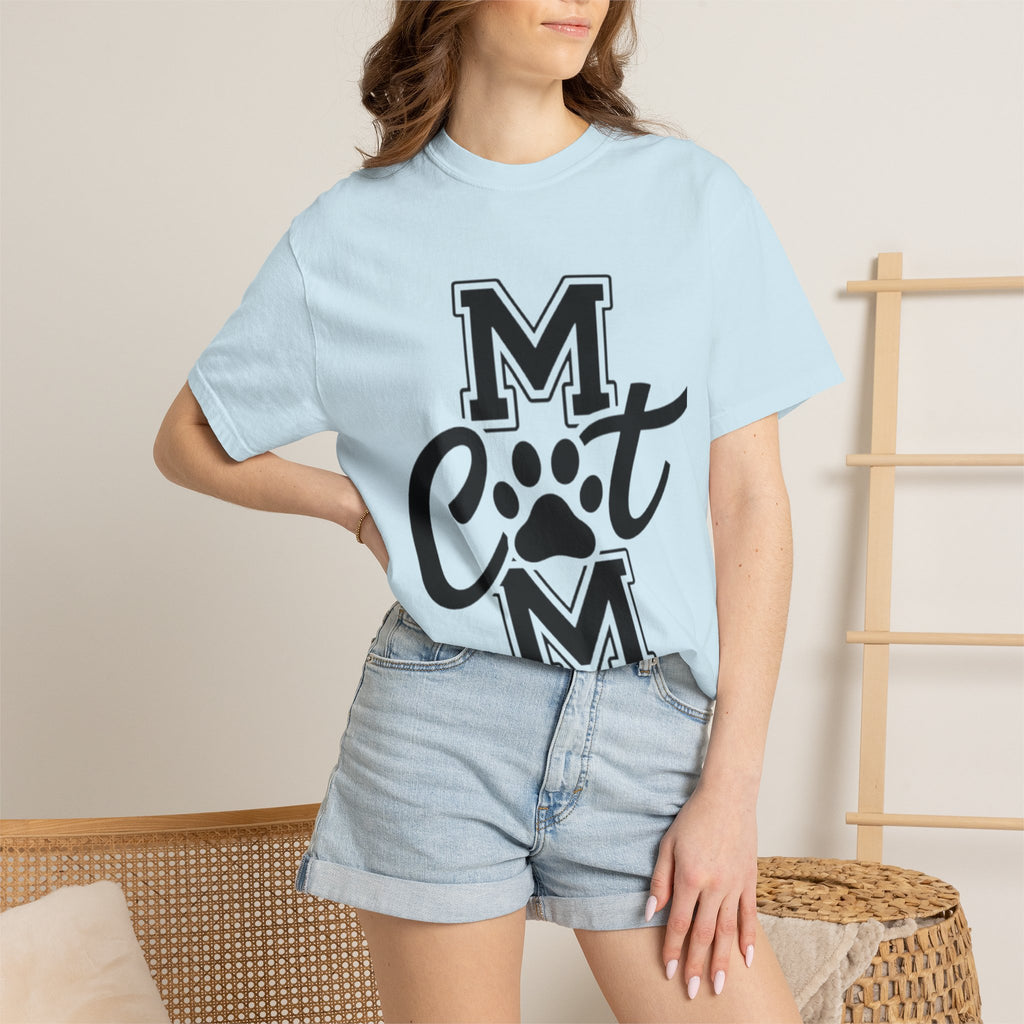 Garment-Dyed Cat Mom Tee