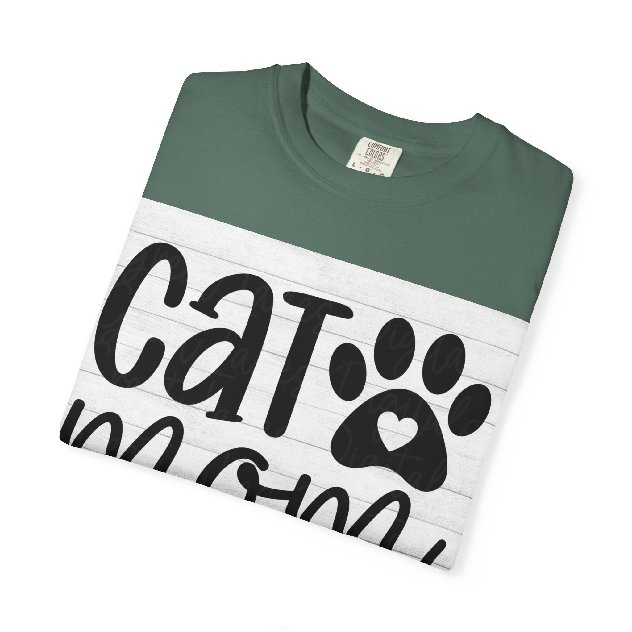 Garment-Dyed Cat Mom Tee