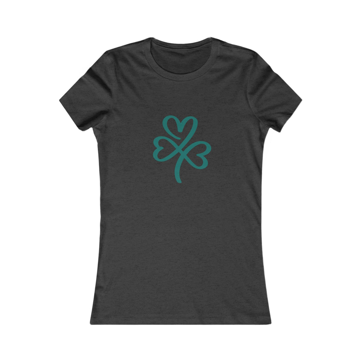 Women's Tee — Minimal Heart-Shamrock Graphic (St. Patrick's Day Casual Shirt)