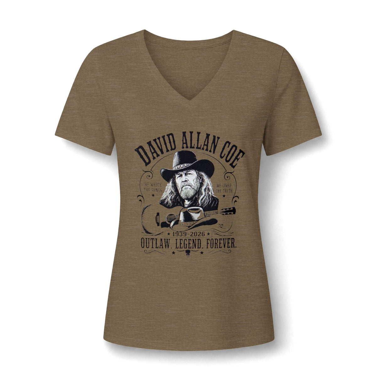 Outlaw Legend V-Neck Tee — "Outlaw, Legend, Forever" Memorial Graphic