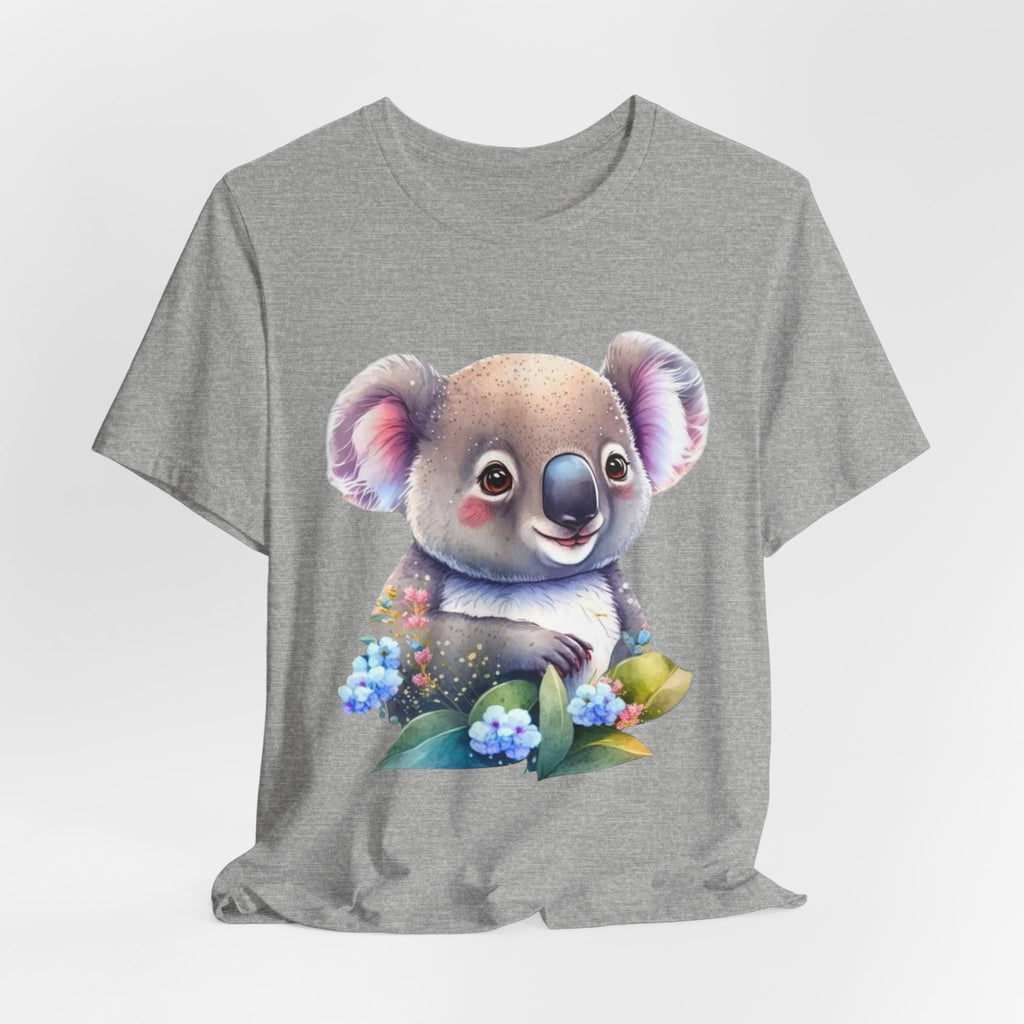 Cute Koala Graphic Tee — Adorable Baby Koala with Flowers T-Shirt