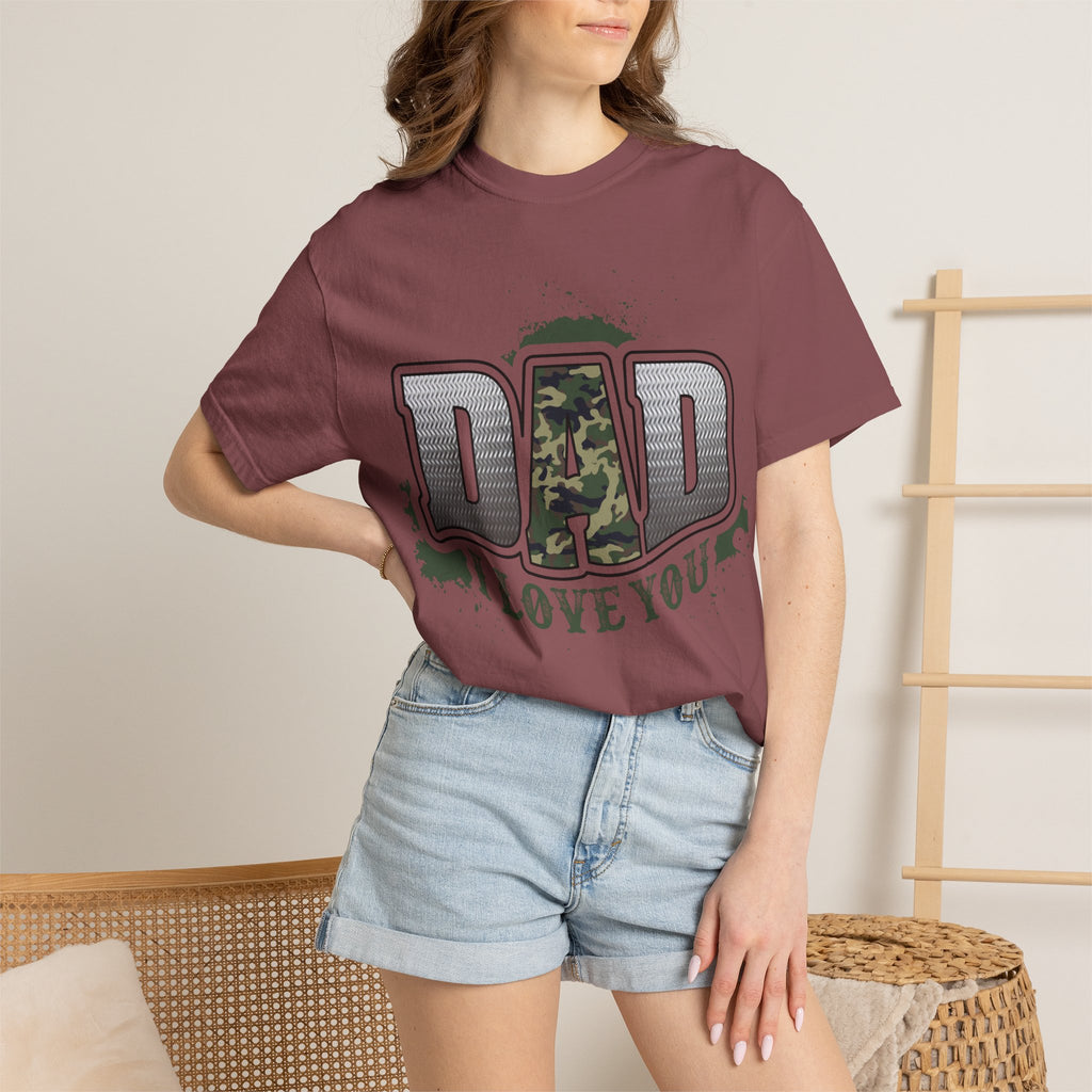 Dad I Love You Camo Graphic T-Shirt