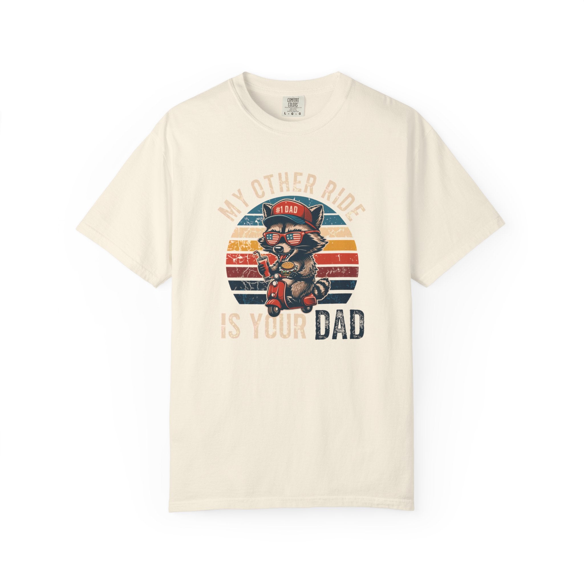 My Other Ride Is Your Dad T-Shirt — Cute Motorcycle Puppy Graphic Tee for Dad, Father's Day Gift