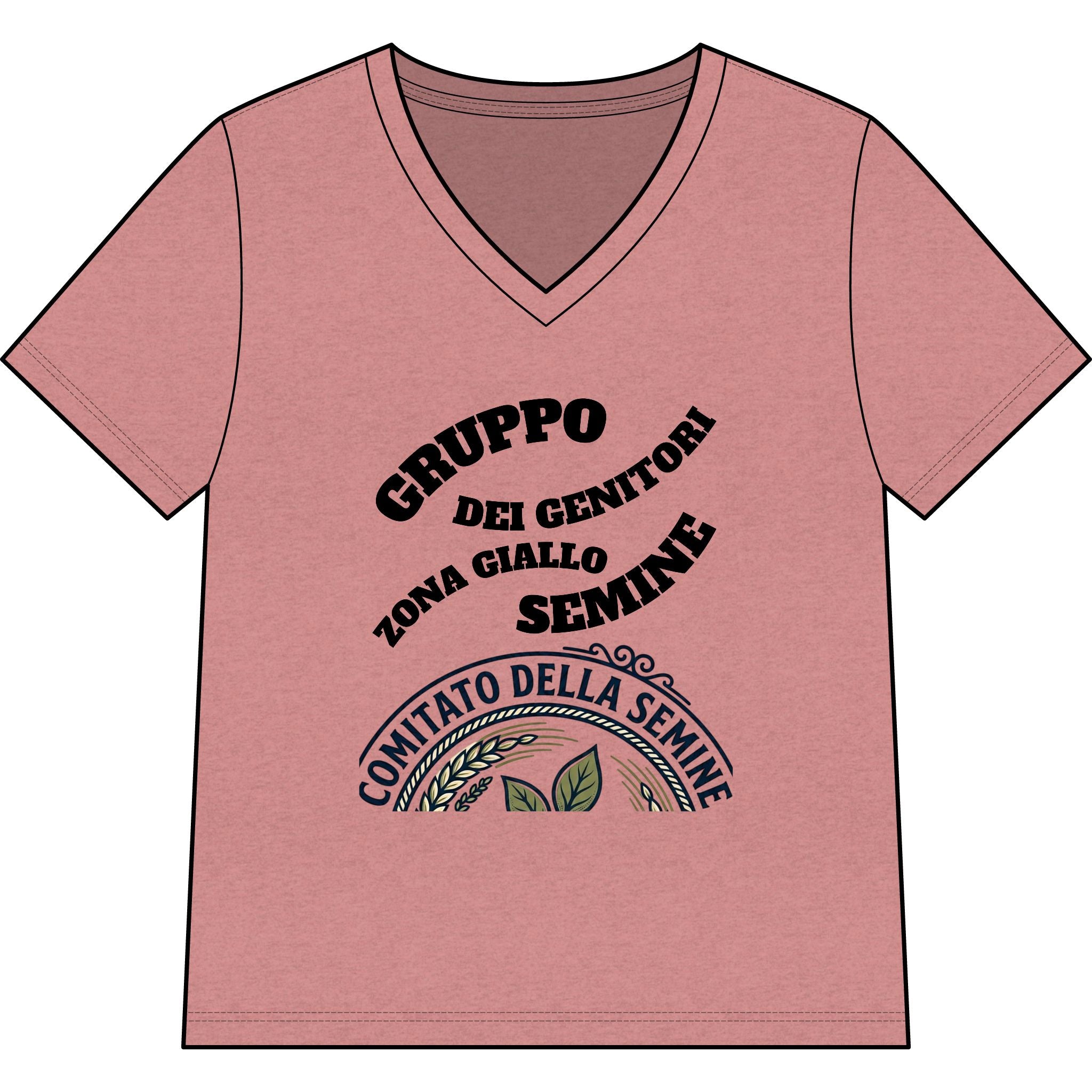Italian Seed Committee V-Neck Tee — 'Gruppo Dei Genitori Zona Giallo Semine'