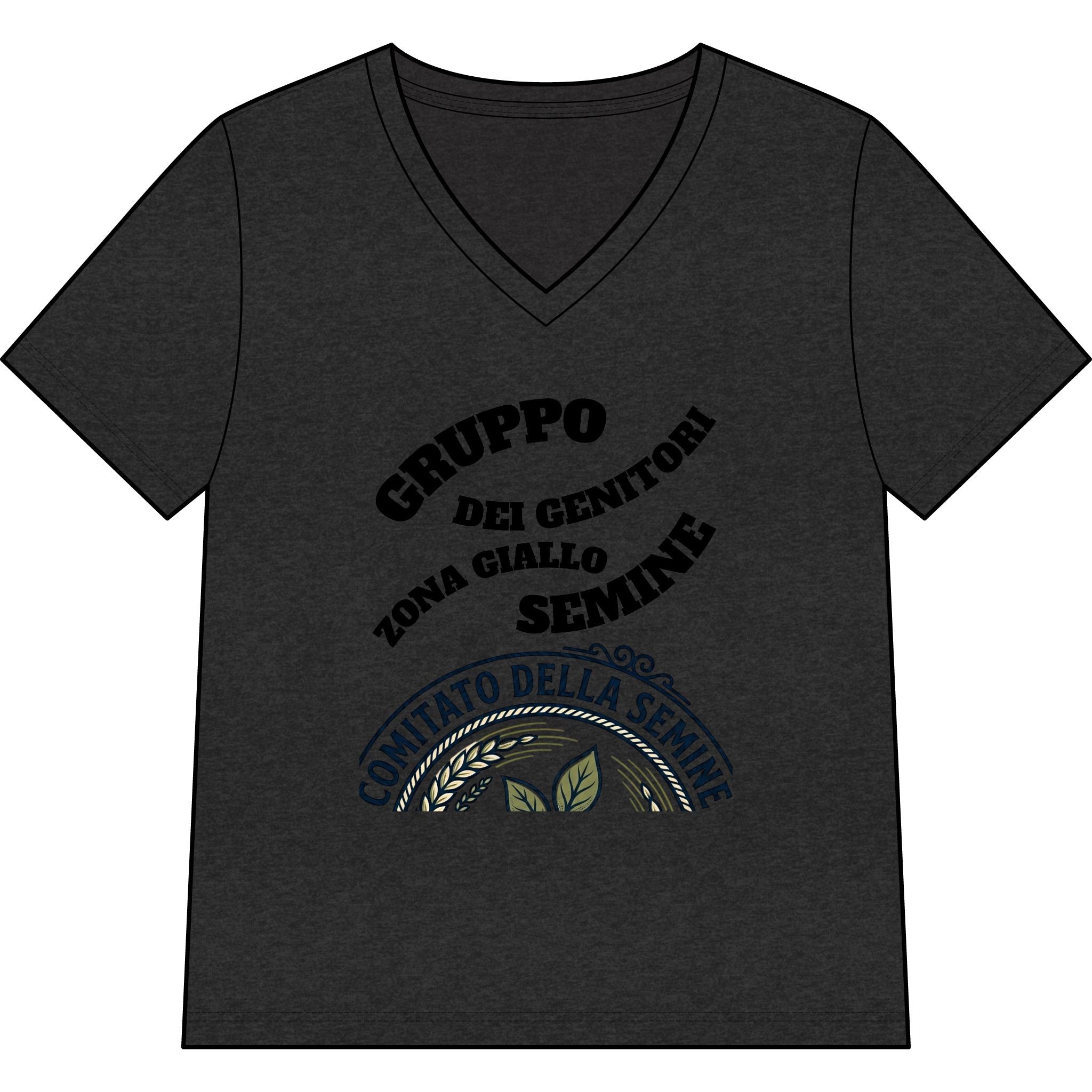 Italian Seed Committee V-Neck Tee — 'Gruppo Dei Genitori Zona Giallo Semine'