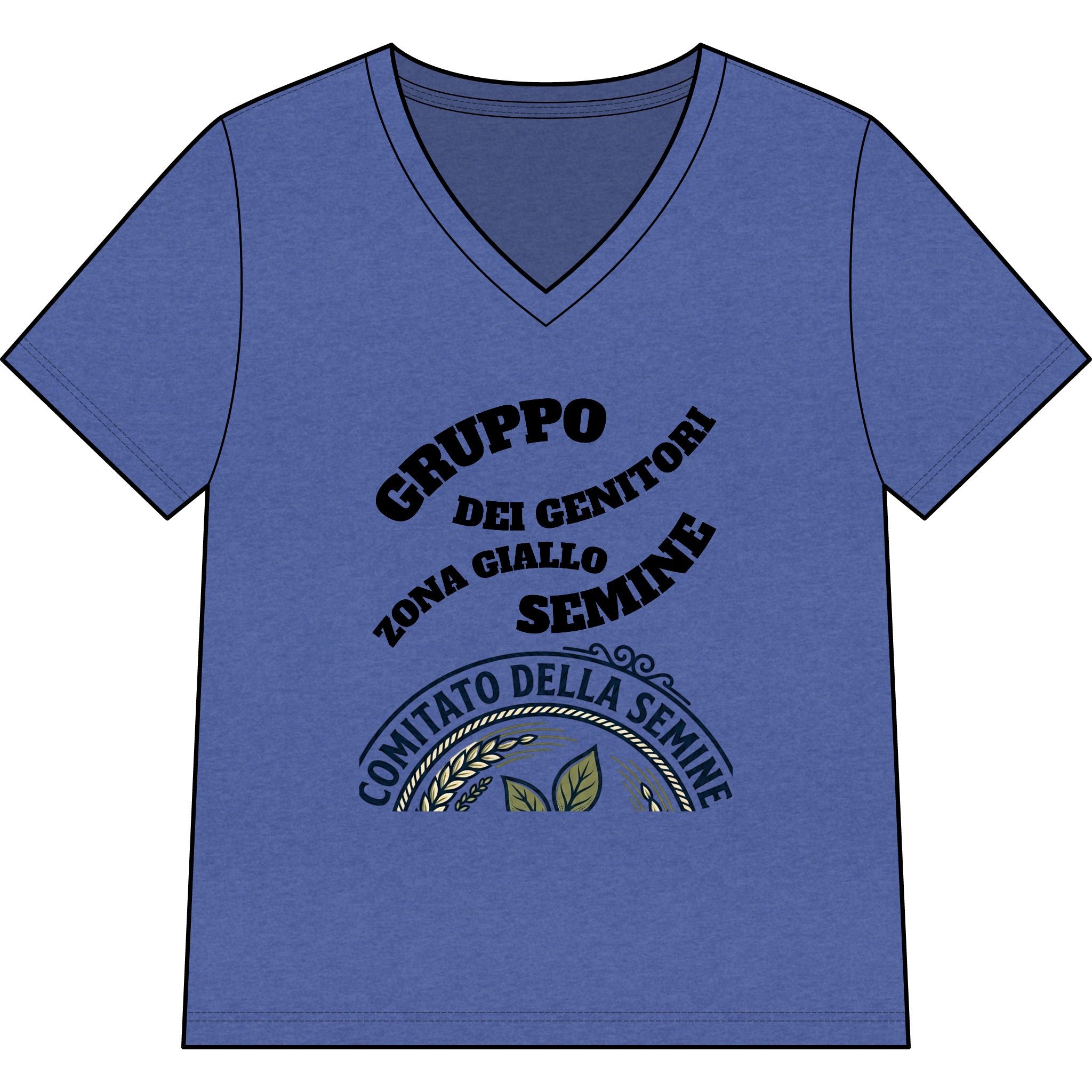 Italian Seed Committee V-Neck Tee — 'Gruppo Dei Genitori Zona Giallo Semine'