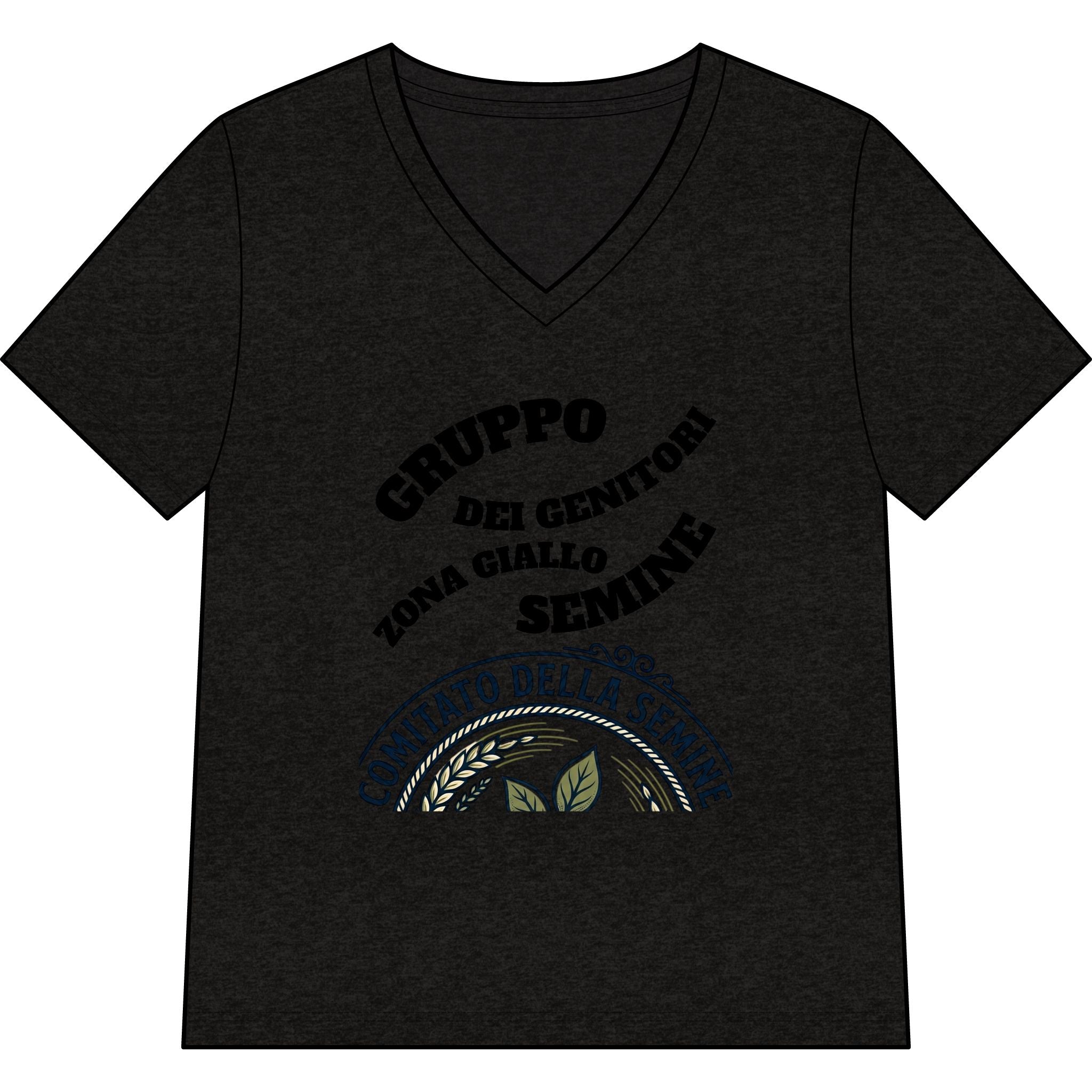 Italian Seed Committee V-Neck Tee — 'Gruppo Dei Genitori Zona Giallo Semine'