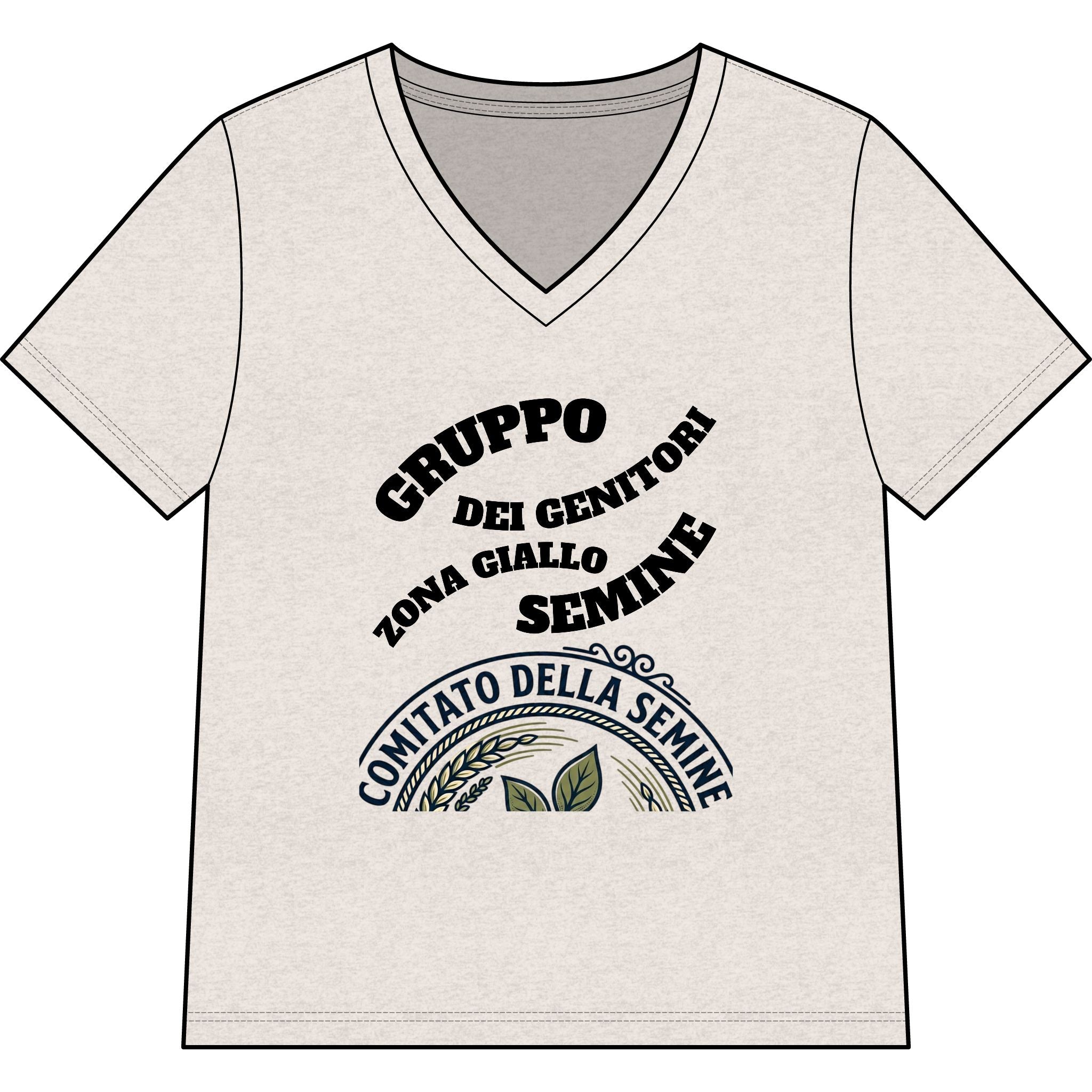 Italian Seed Committee V-Neck Tee — 'Gruppo Dei Genitori Zona Giallo Semine'