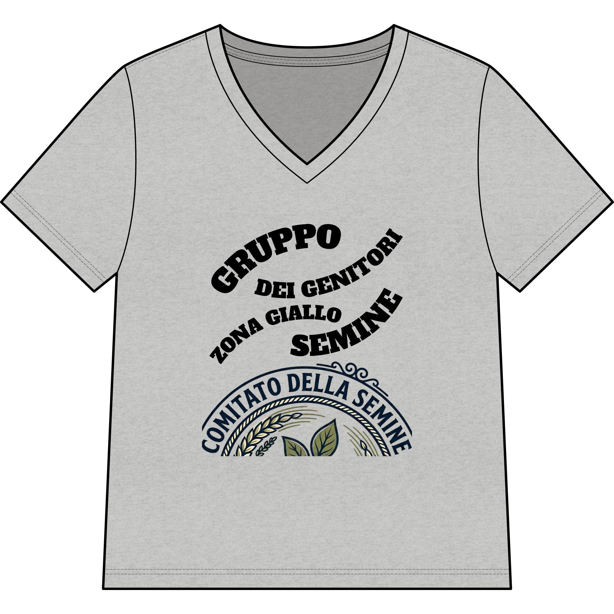 Italian Seed Committee V-Neck Tee — 'Gruppo Dei Genitori Zona Giallo Semine'
