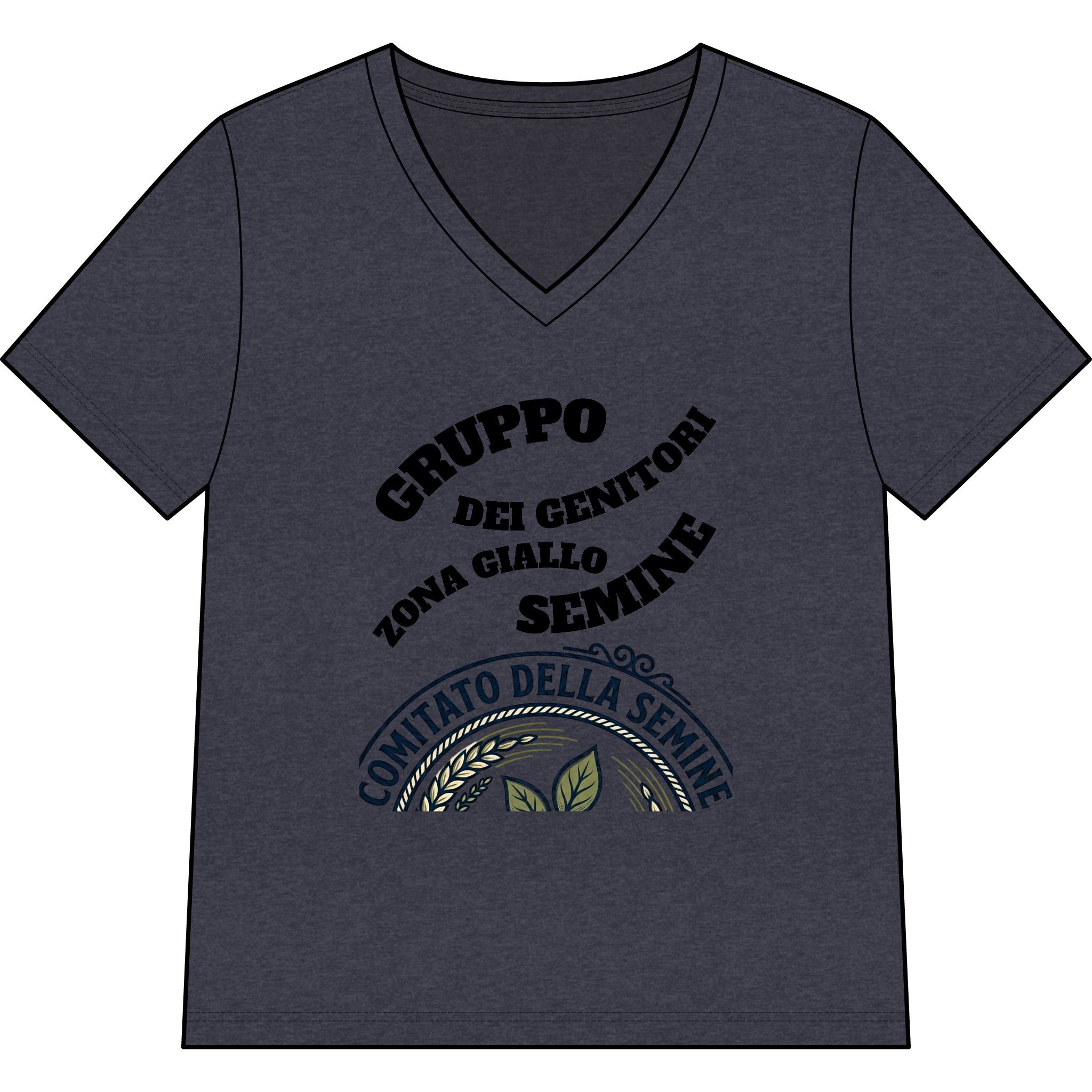Italian Seed Committee V-Neck Tee — 'Gruppo Dei Genitori Zona Giallo Semine'