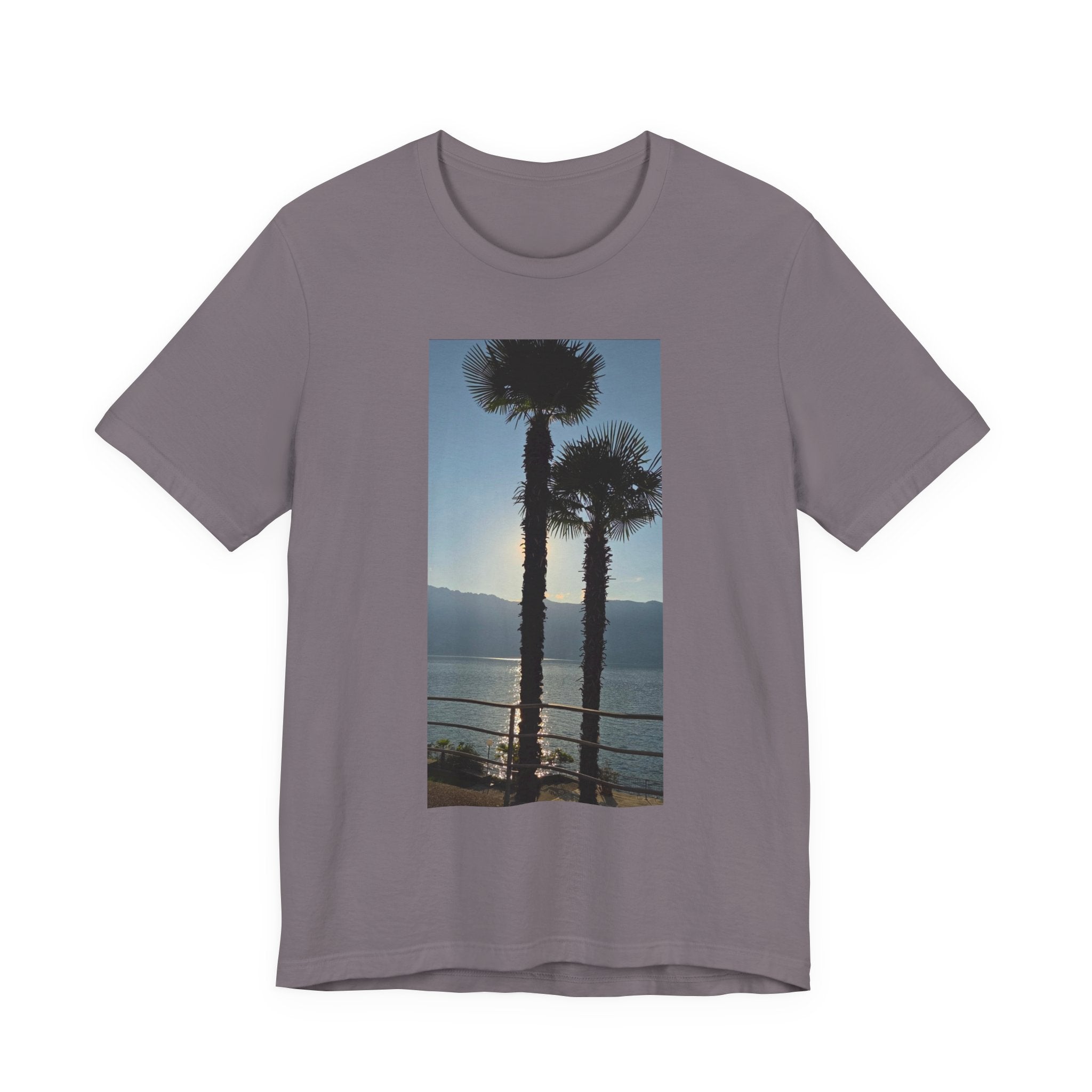 Palm Trees Sunset T‑Shirt — Coastal Photo Tee
