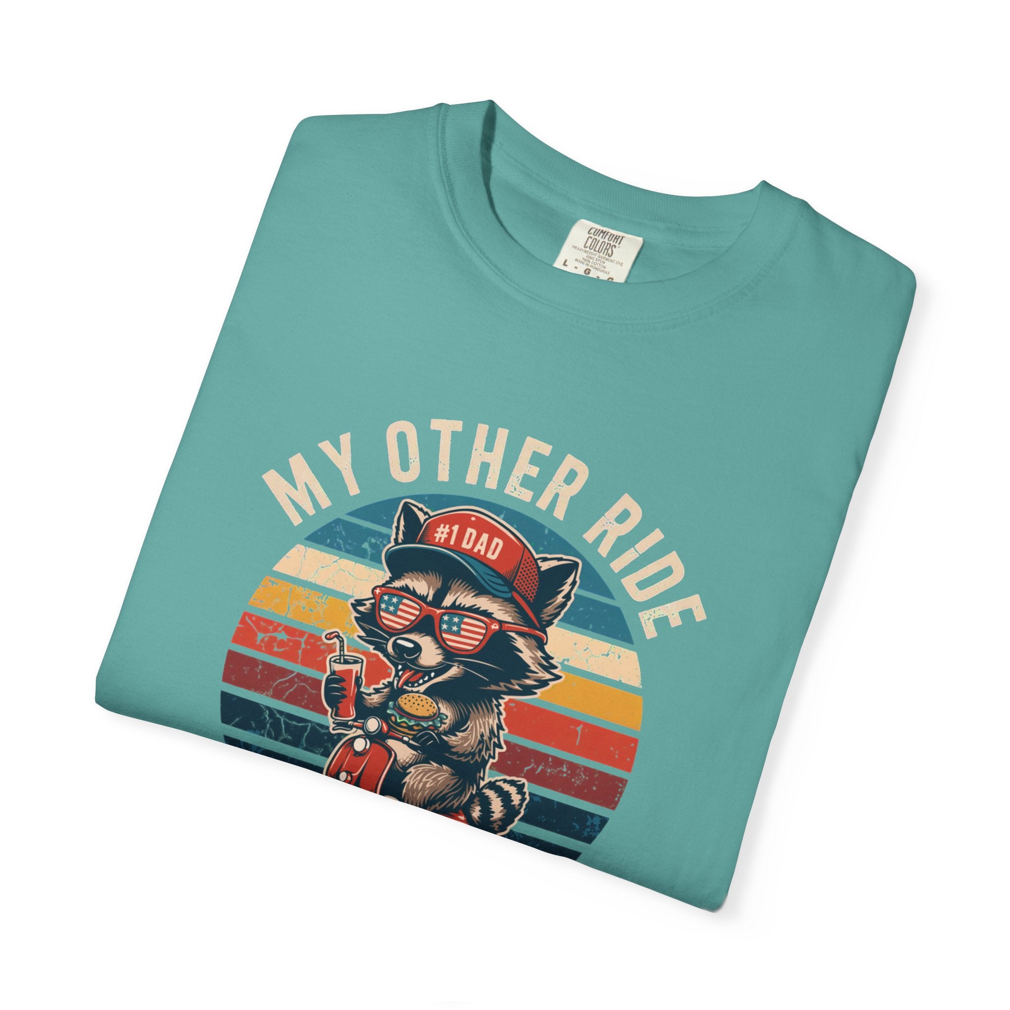 My Other Ride Is Your Dad T-Shirt — Cute Motorcycle Puppy Graphic Tee for Dad, Father's Day Gift