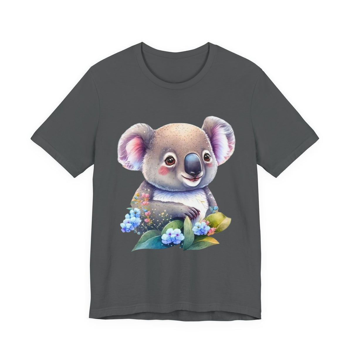 Cute Koala Graphic Tee — Adorable Baby Koala with Flowers T-Shirt
