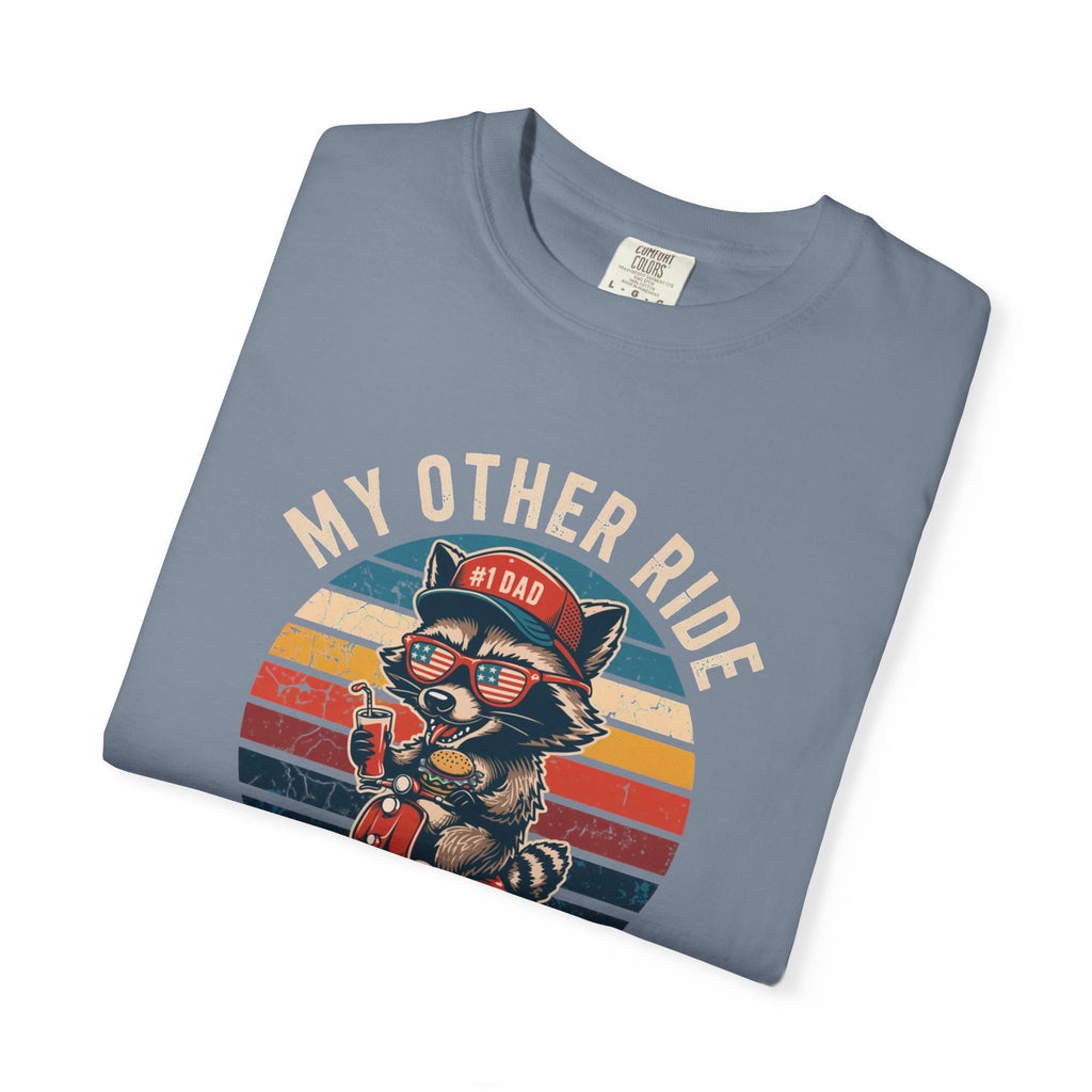My Other Ride Is Your Dad T-Shirt — Cute Motorcycle Puppy Graphic Tee for Dad, Father's Day Gift
