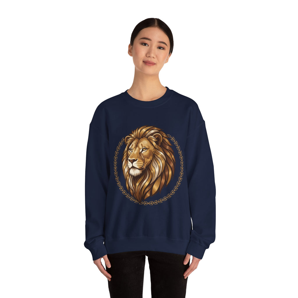 Lion Graphic Cotton Crewneck