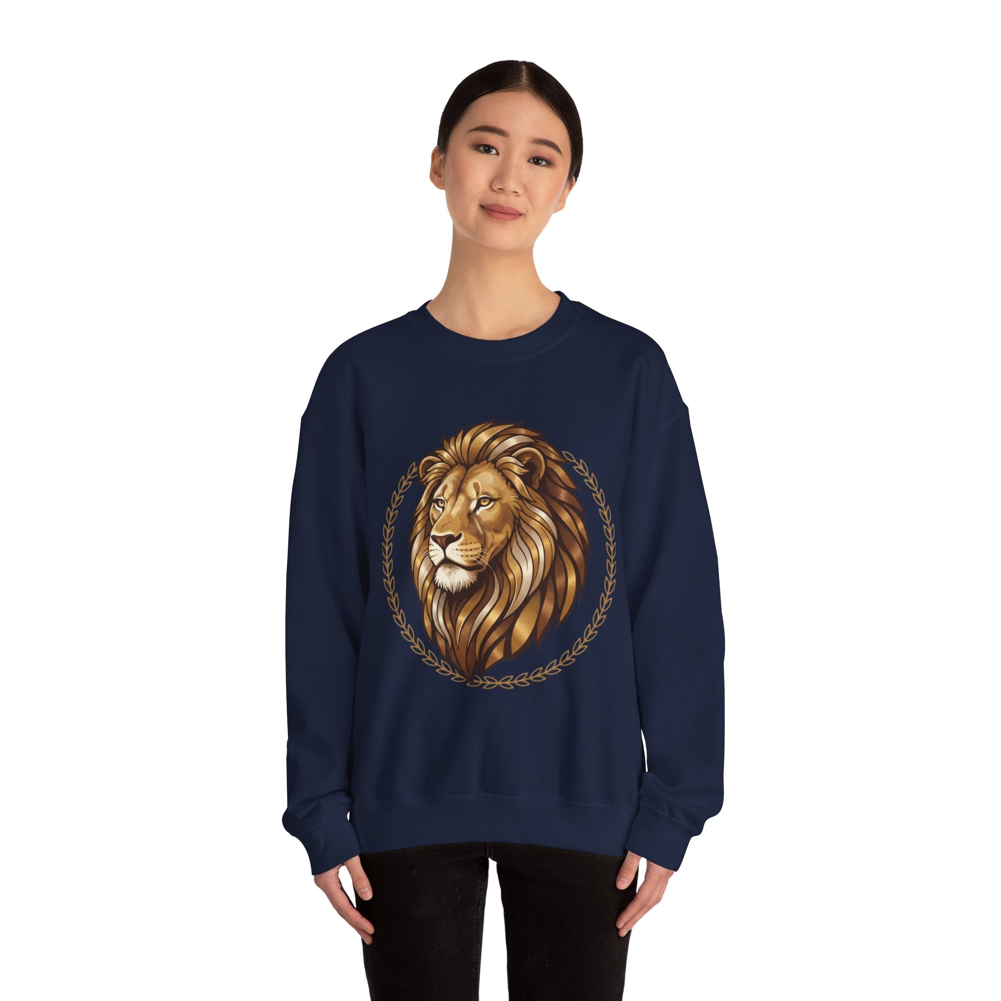 Lion Graphic Cotton Crewneck