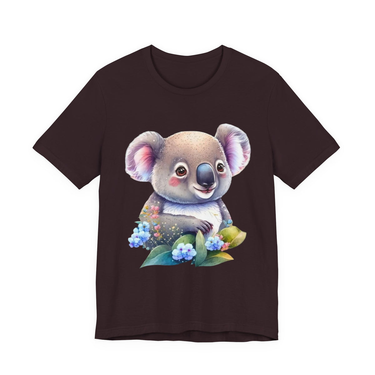 Cute Koala Graphic Tee — Adorable Baby Koala with Flowers T-Shirt