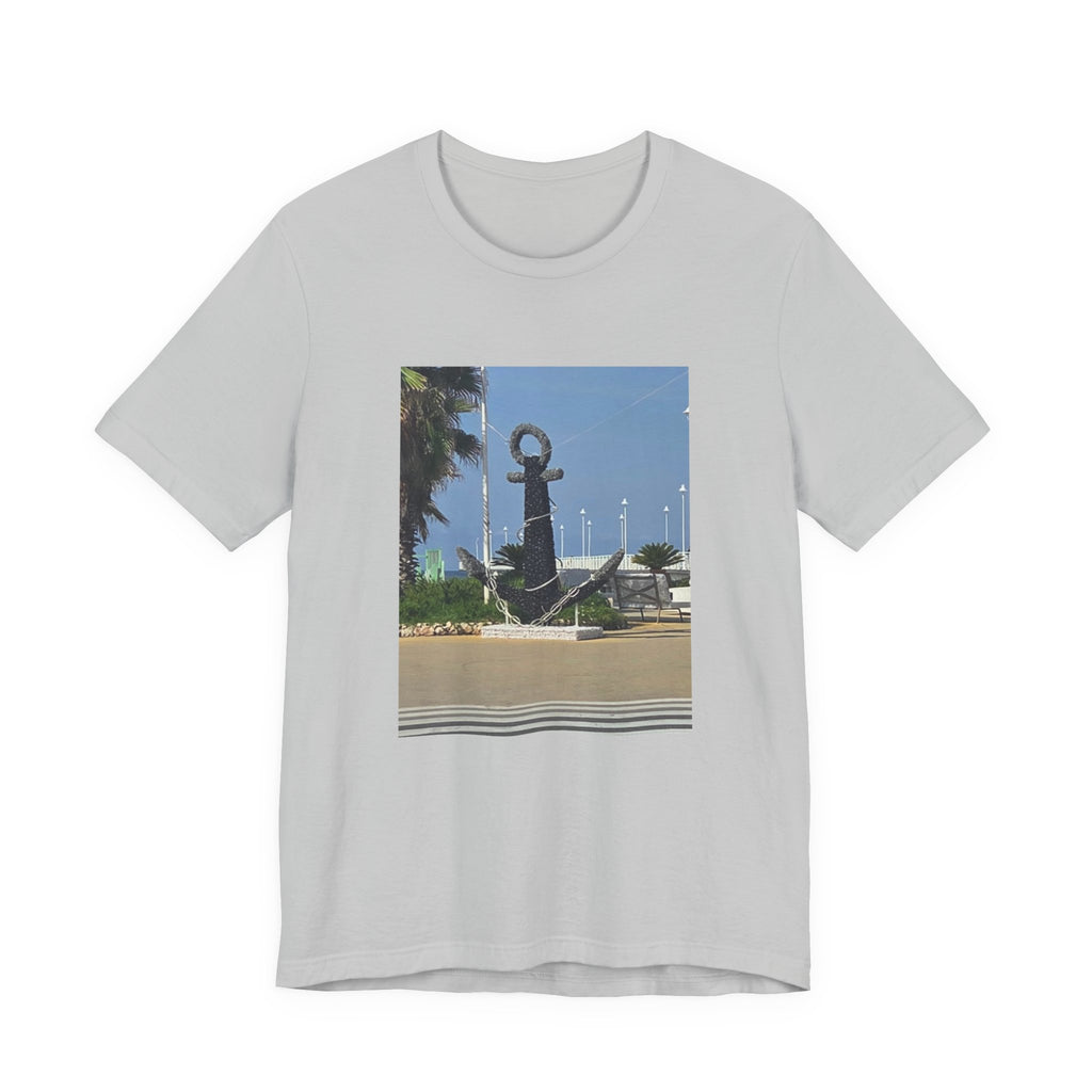 Anchor Statue Photo Tee — Coastal Nautical T-Shirt
