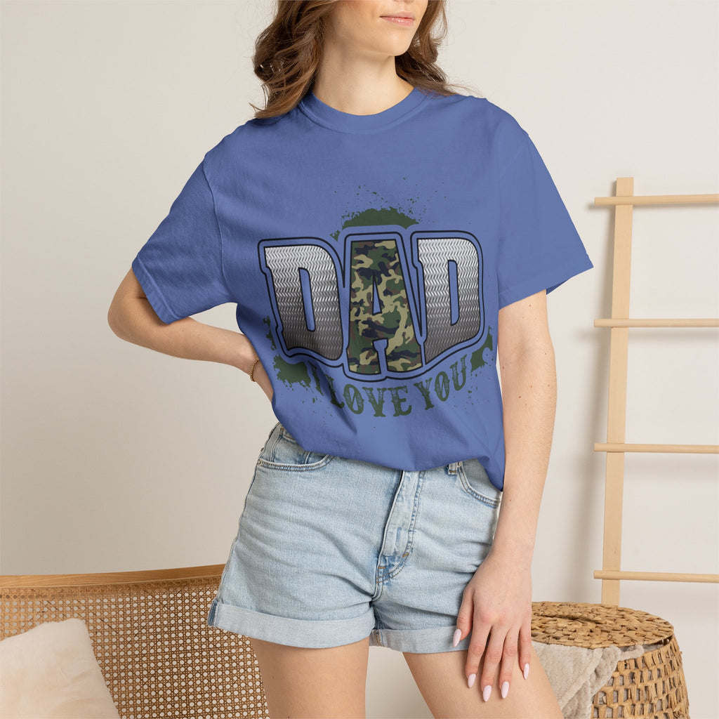 Dad I Love You Camo Graphic T-Shirt