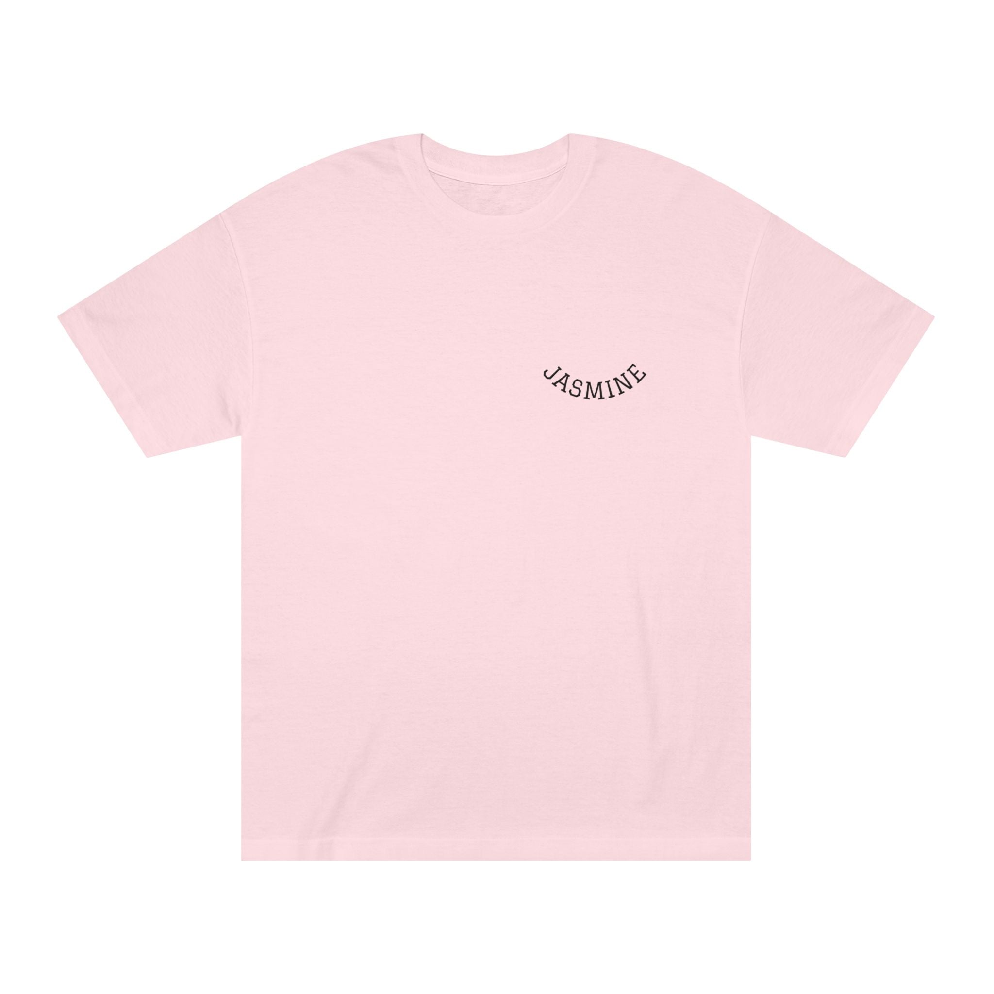 Yahsin Jasmine Tee — Minimal Arched Logo White T‑Shirt