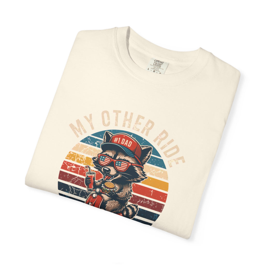 My Other Ride Is Your Dad T-Shirt — Cute Motorcycle Puppy Graphic Tee for Dad, Father's Day Gift