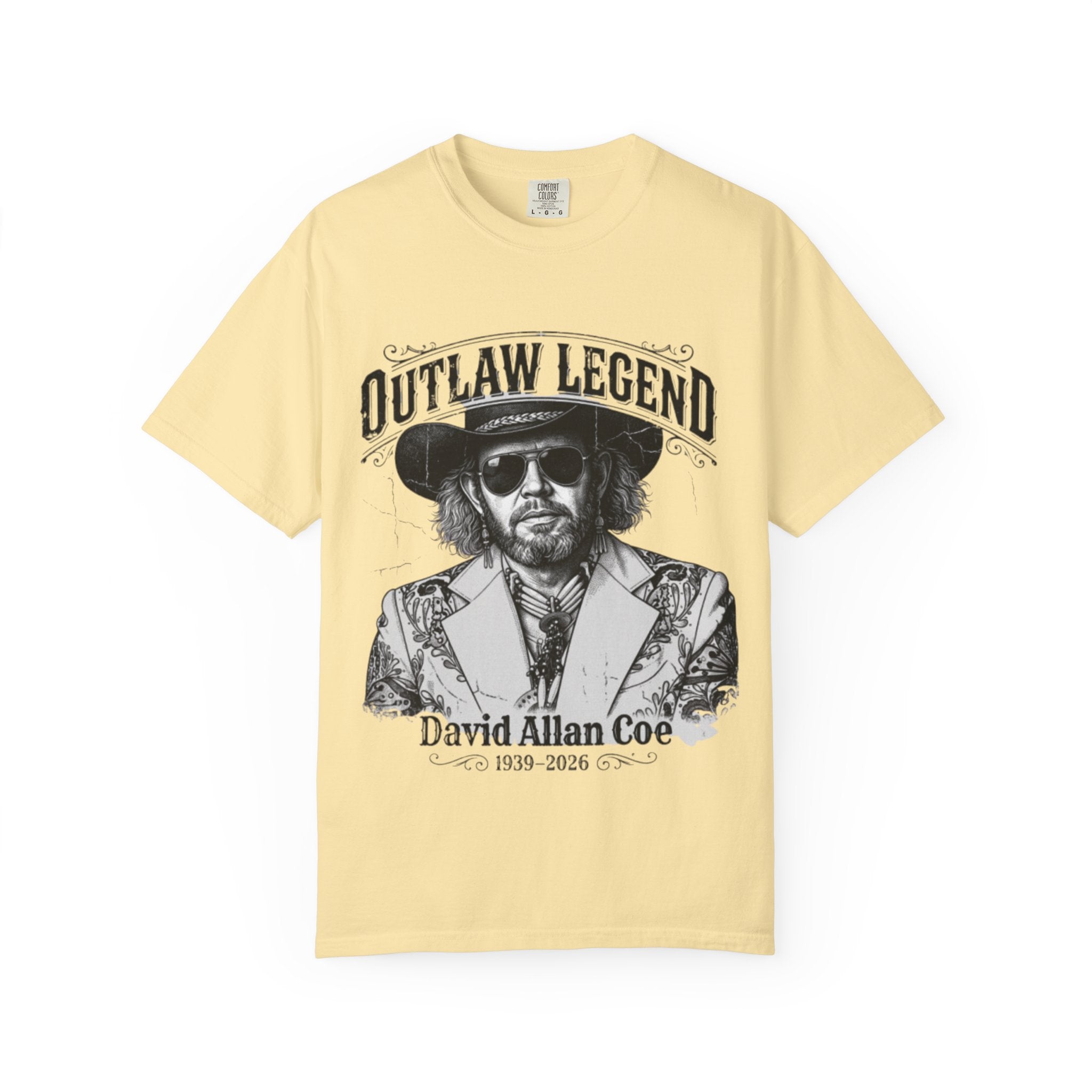 Outlaw Legend Tribute T-Shirt — David Allan Coe Memorial Graphic Tee