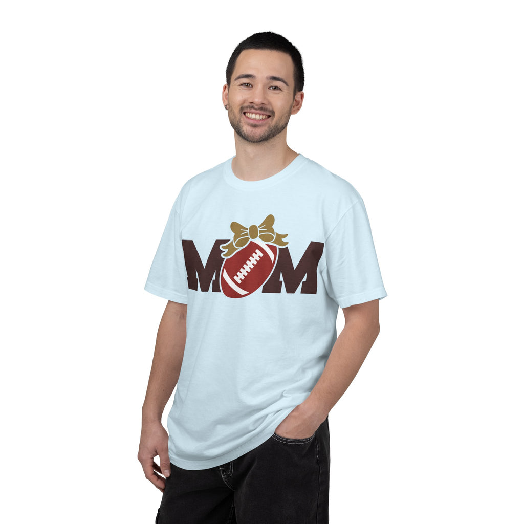 Mom Football T-Shirt — Cute Bow Mama Tee for Game Day