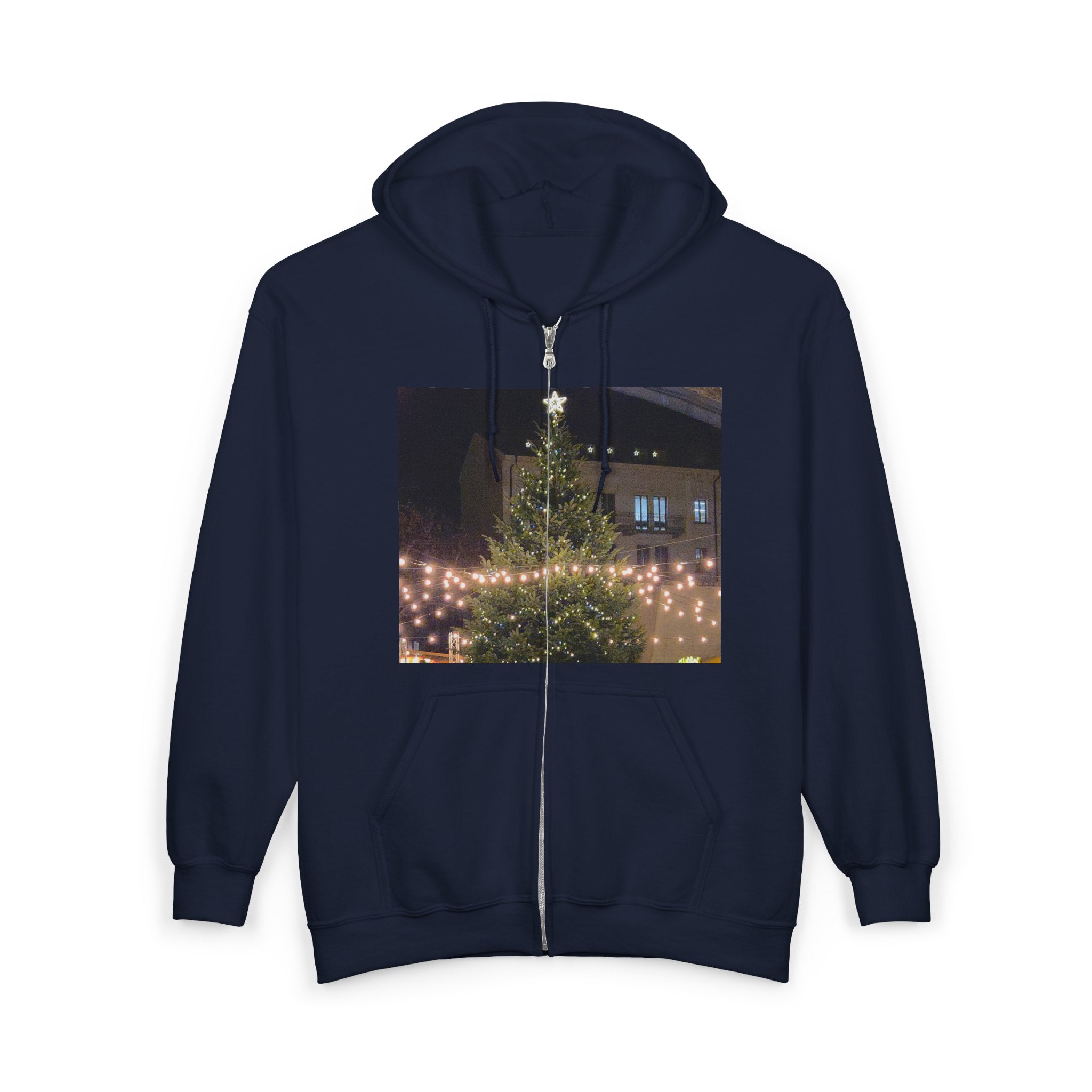 Cotton Blend Zip Hoodie
