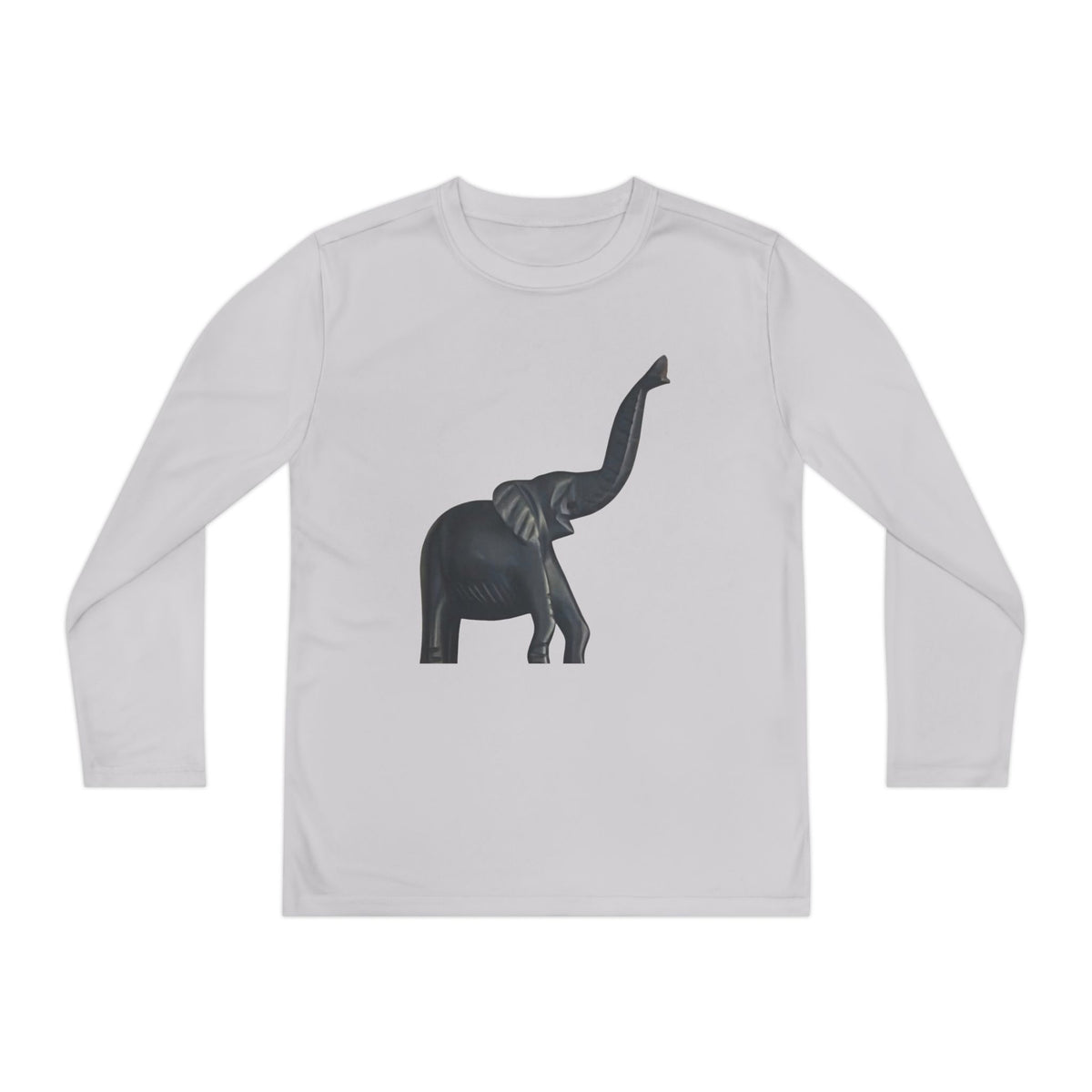 Youth Long Sleeve Tee — Playful Elephant Graphic