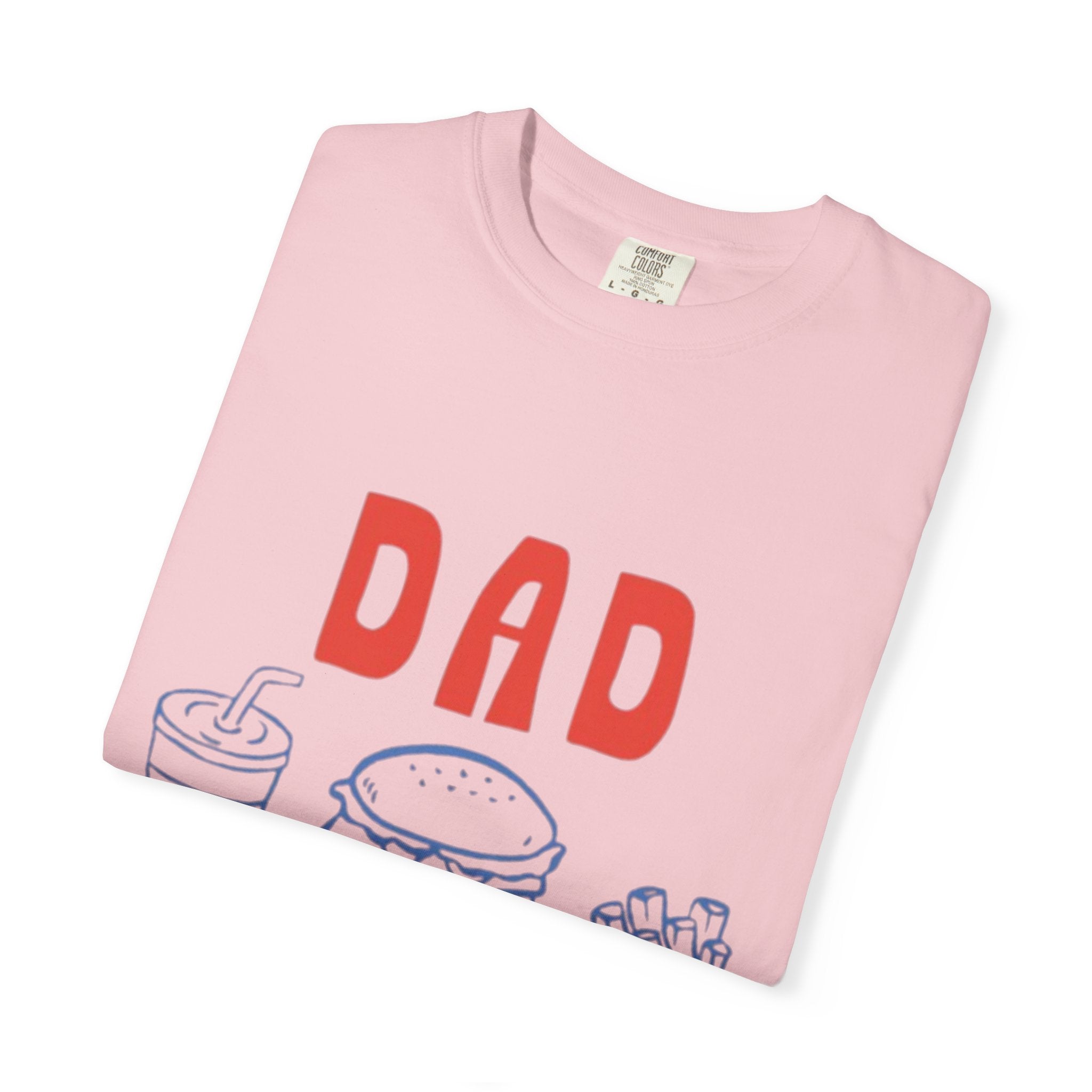 Dad Tax T-Shirt — Funny Father’s Day Tee with Burger, Fries & Drink Graphic