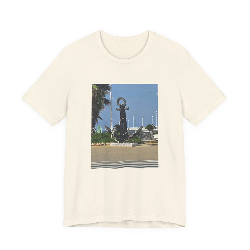 Anchor Statue Photo Tee — Coastal Nautical T-Shirt