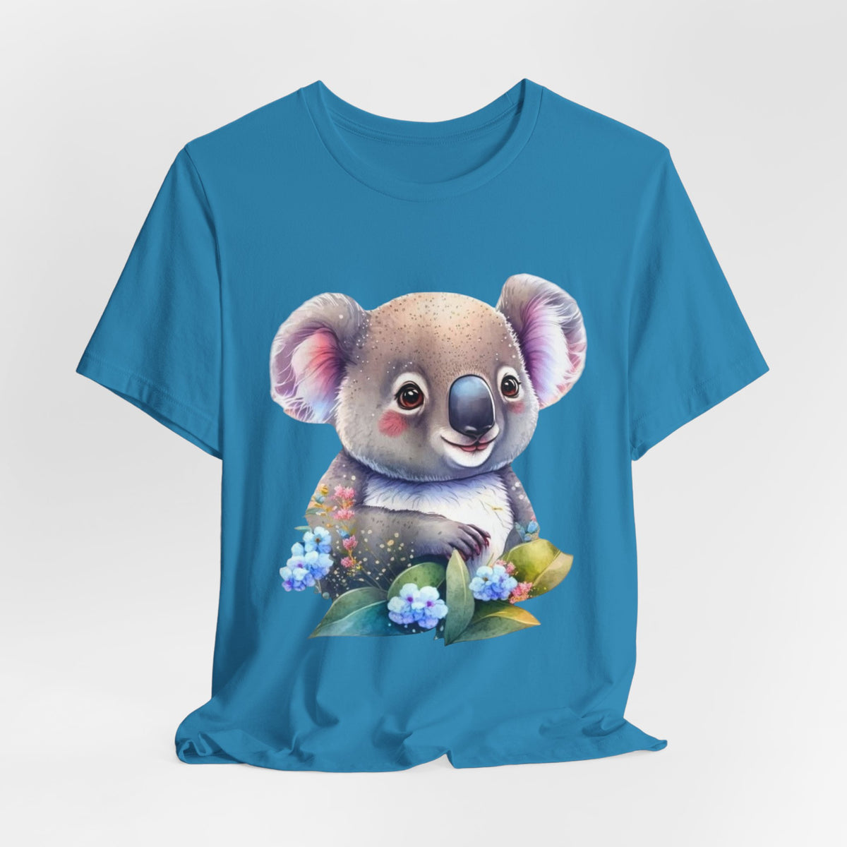 Cute Koala Graphic Tee — Adorable Baby Koala with Flowers T-Shirt
