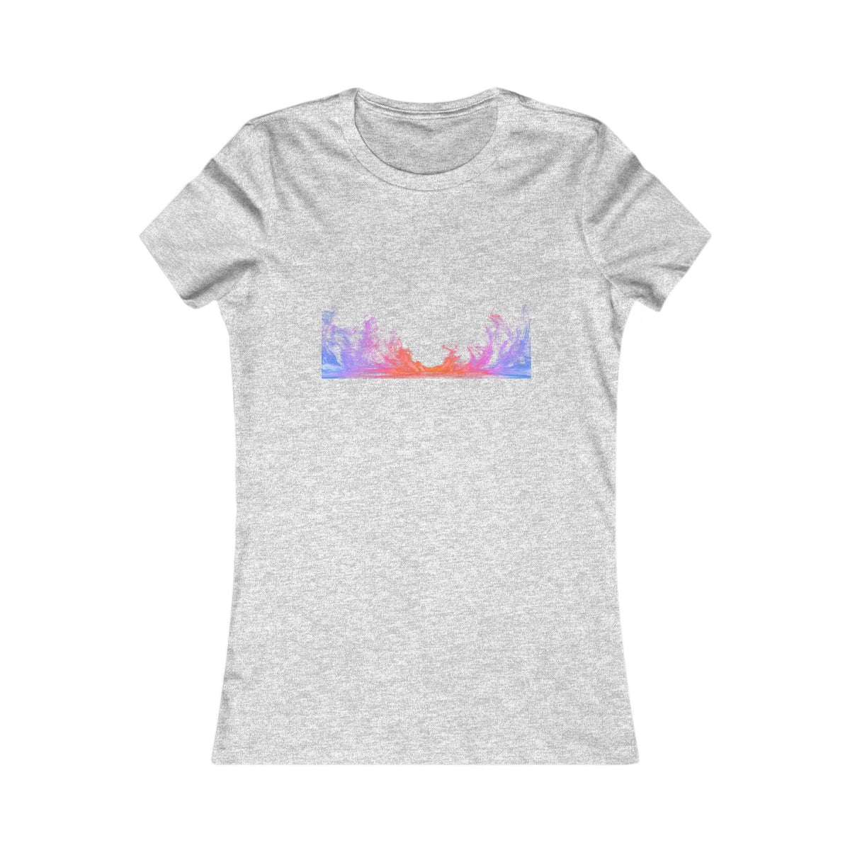 Women's Sunset Forest Tee — Pastel Mountain & Trees Graphic Shirt
