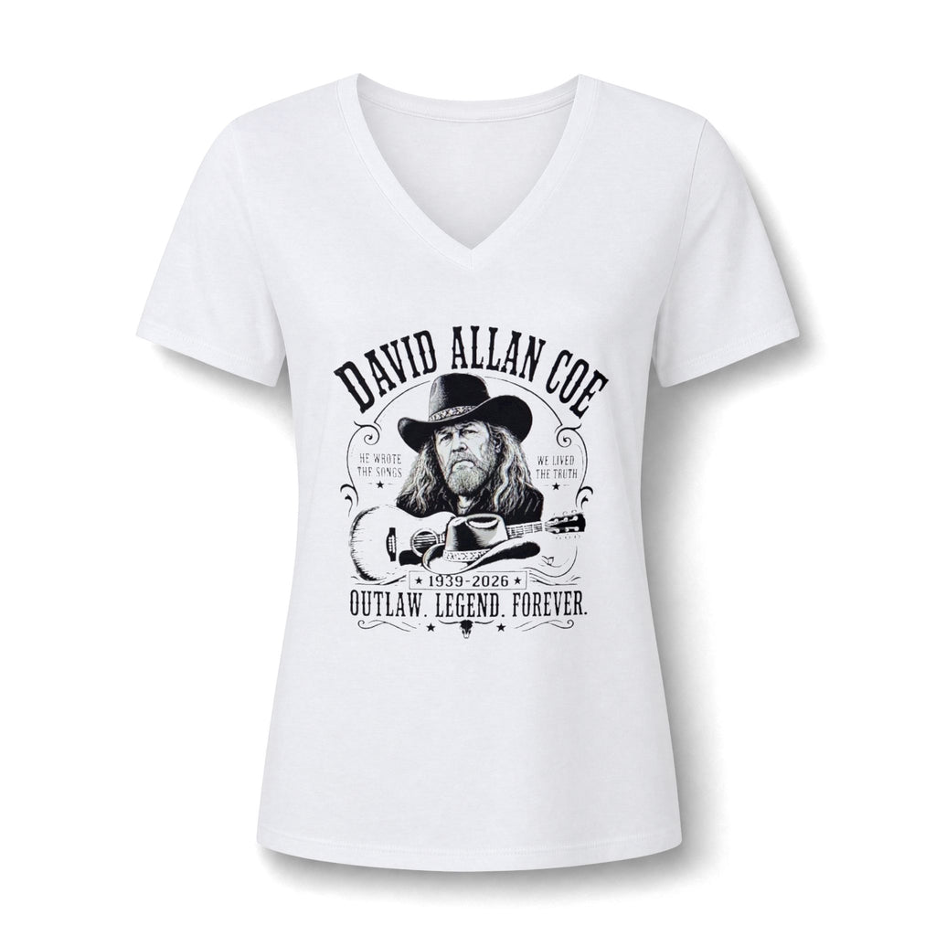 Outlaw Legend V-Neck Tee — "Outlaw, Legend, Forever" Memorial Graphic