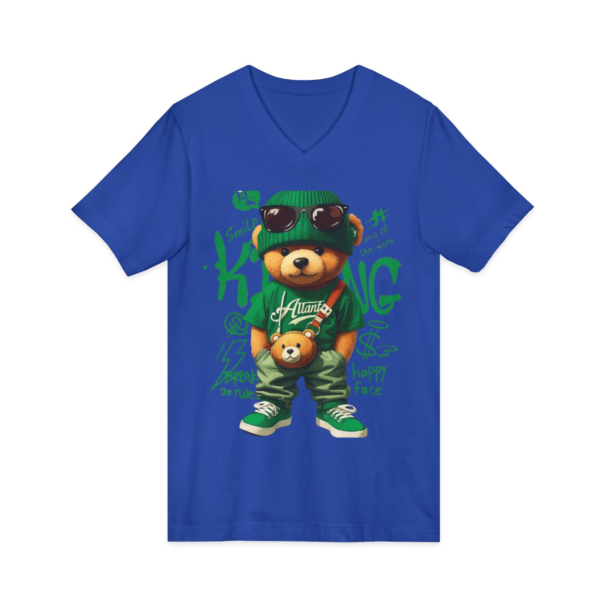 Cotton Teddy Bear V-Neck Tee