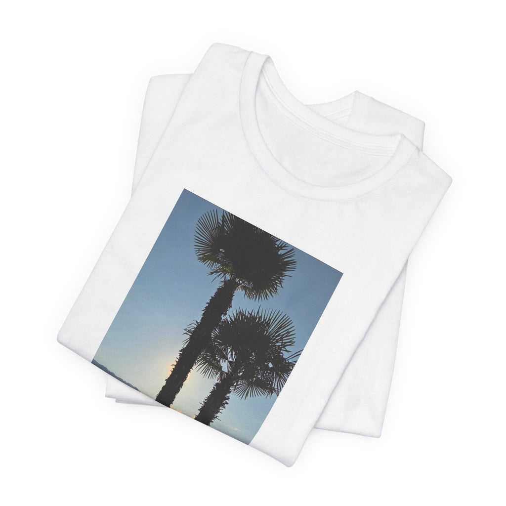 Palm Trees Sunset T‑Shirt — Coastal Photo Tee