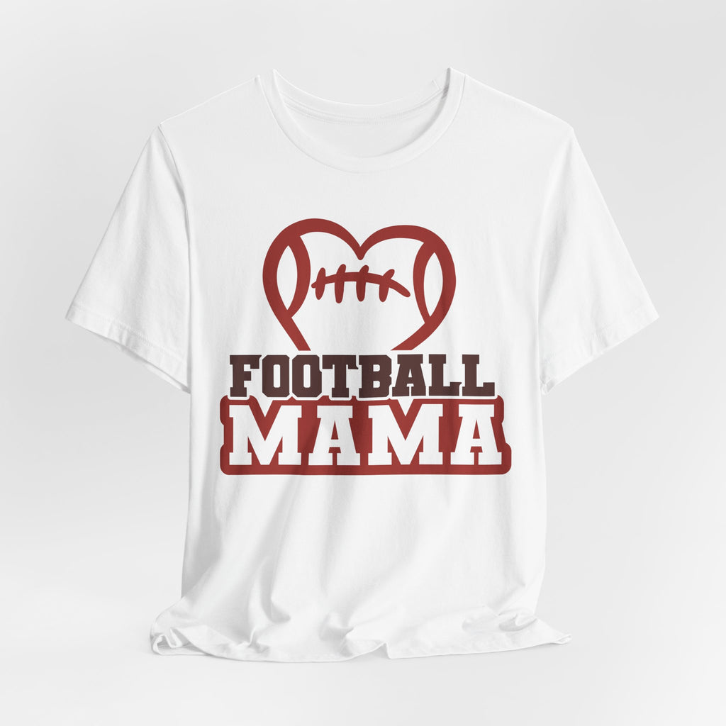 Football Mama T‑Shirt — Heart Football Mom Tee for Game Day