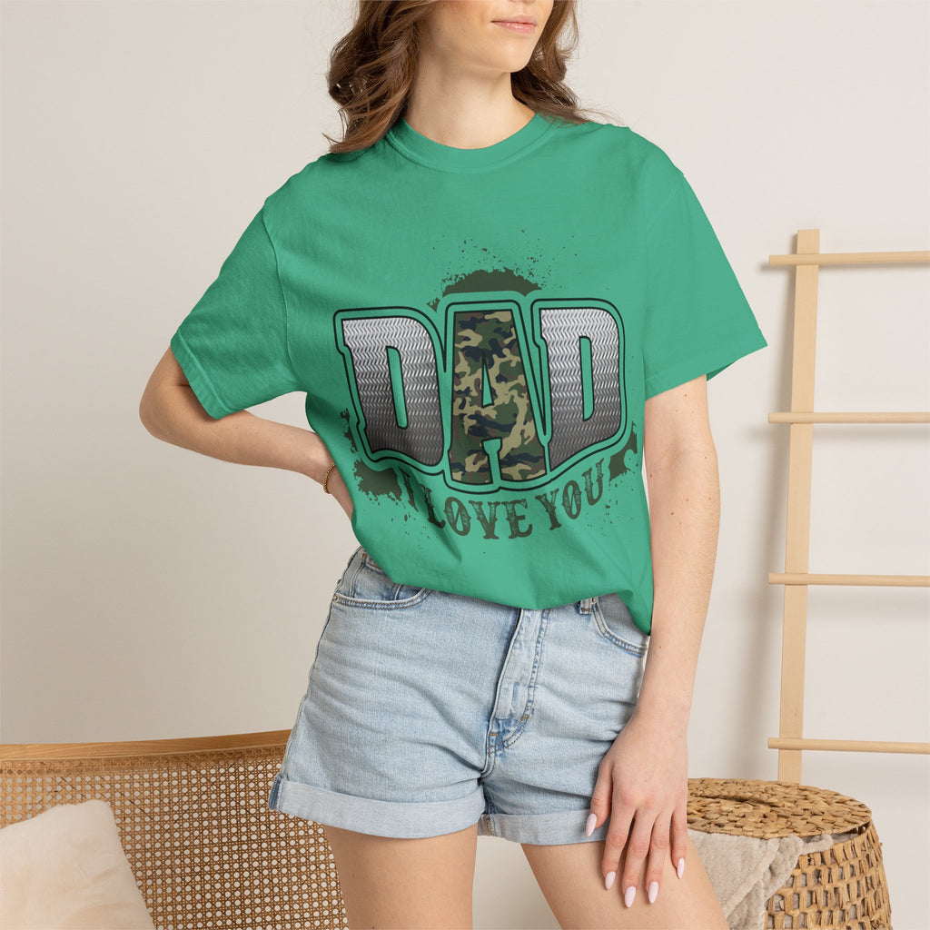 Dad I Love You Camo Graphic T-Shirt