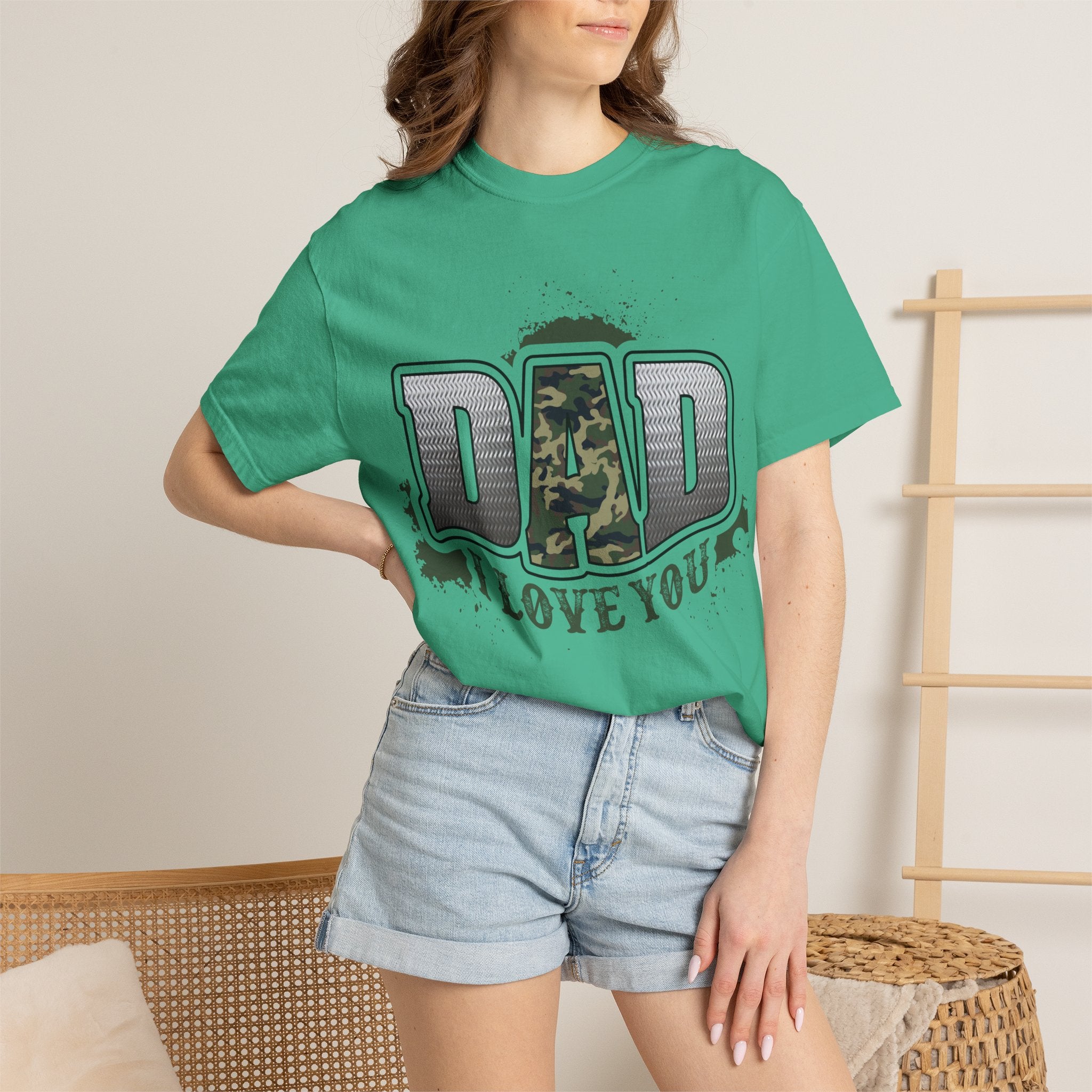 Dad I Love You Camo Graphic T-Shirt