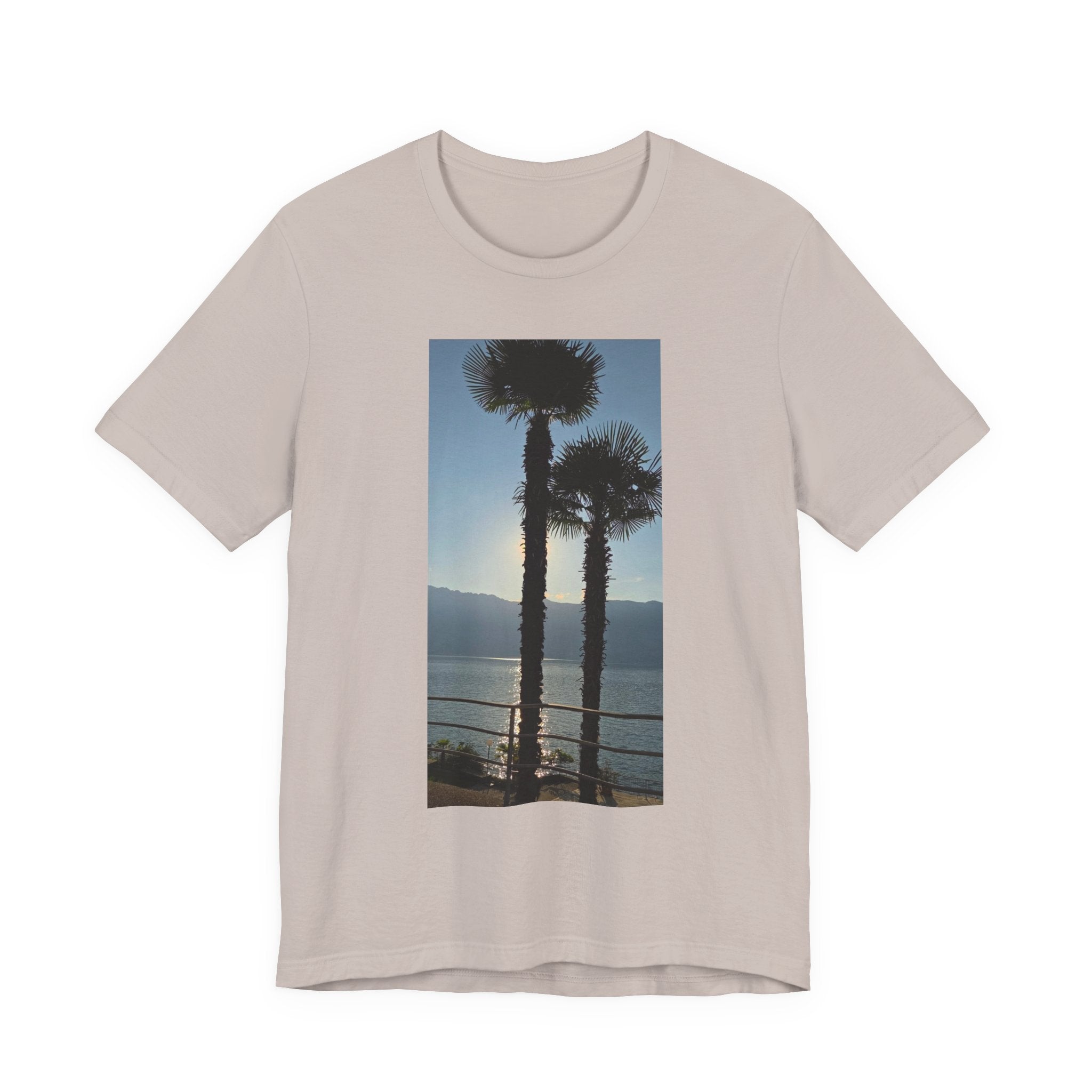 Palm Trees Sunset T‑Shirt — Coastal Photo Tee