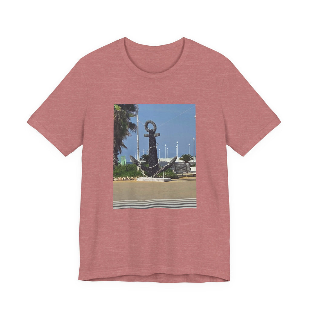 Anchor Statue Photo Tee — Coastal Nautical T-Shirt