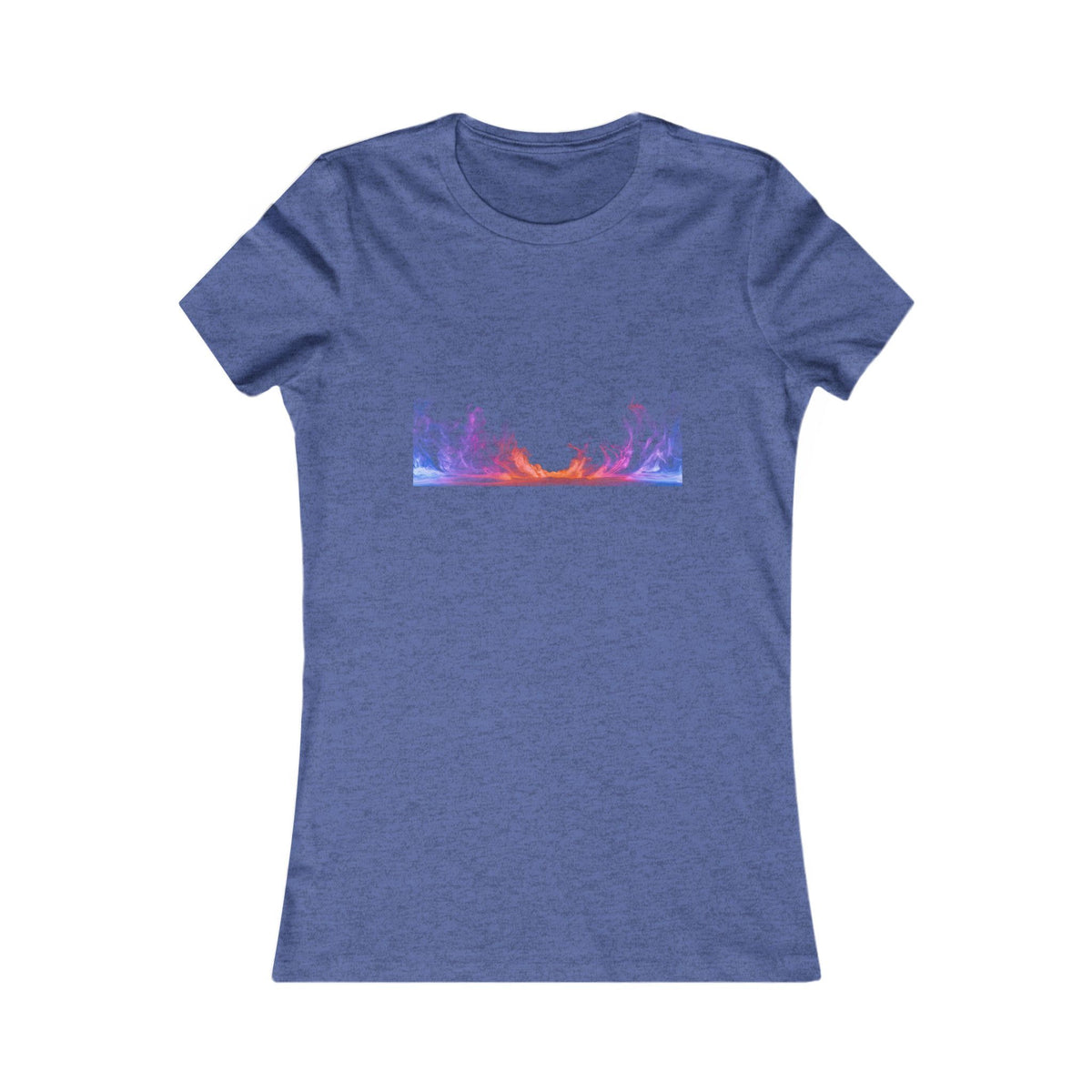 Women's Sunset Forest Tee — Pastel Mountain & Trees Graphic Shirt