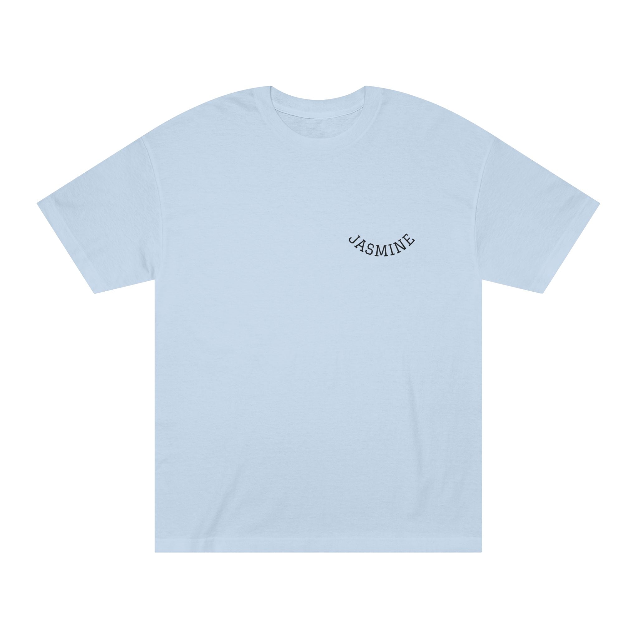 Yahsin Jasmine Tee — Minimal Arched Logo White T‑Shirt