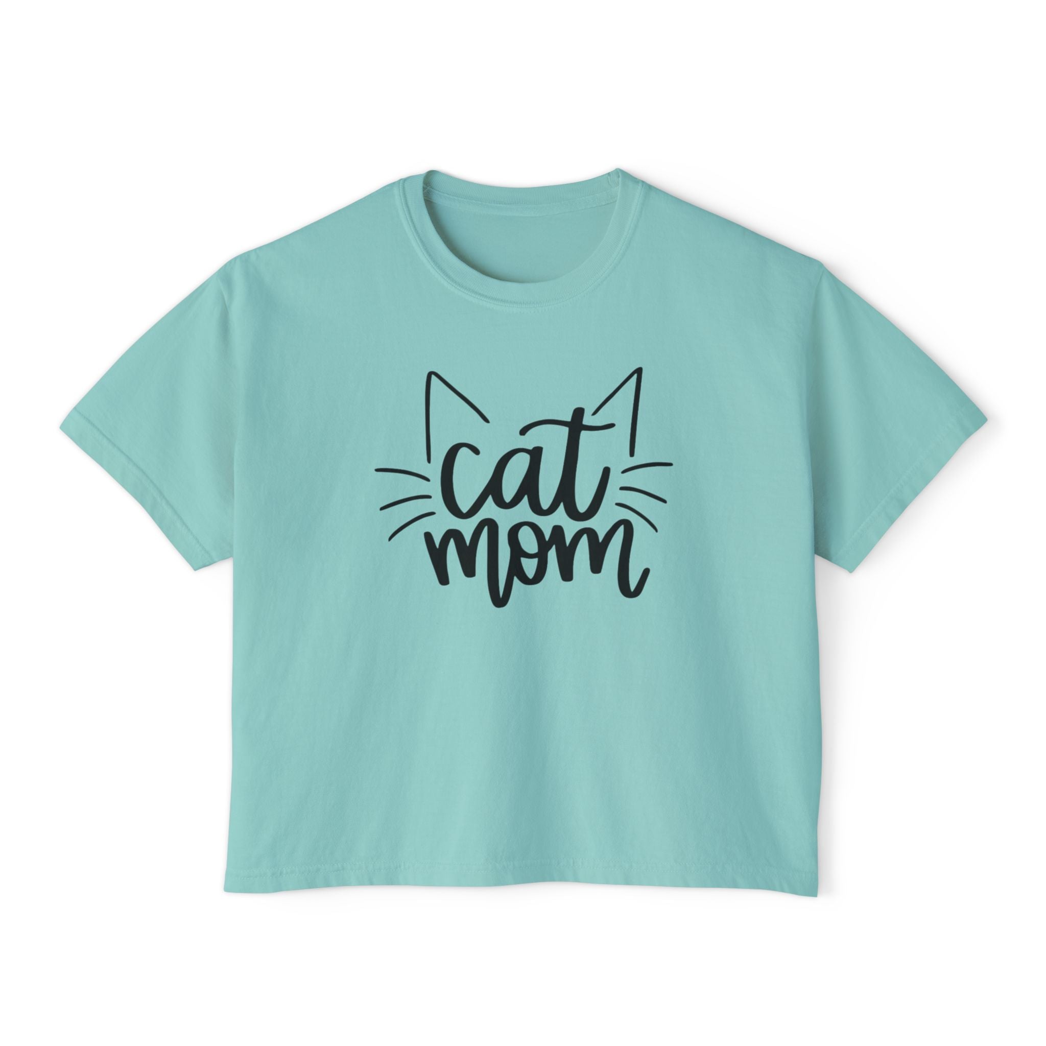 Cat Mom Boxy Cotton Tee