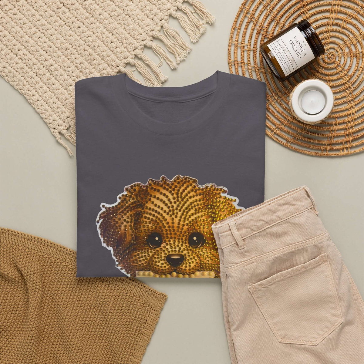 Puppy Love T‑Shirt — Cute Brown Puppy Holding Heart Tee (I Love You)