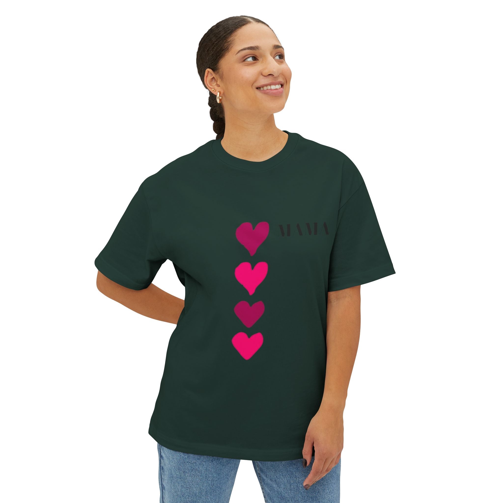 Oversized Cotton Mom Bear Tee