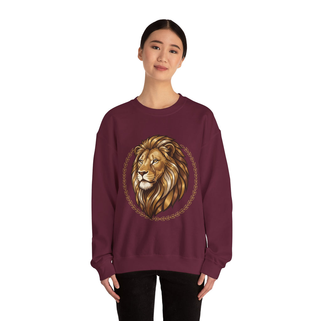 Lion Graphic Cotton Crewneck